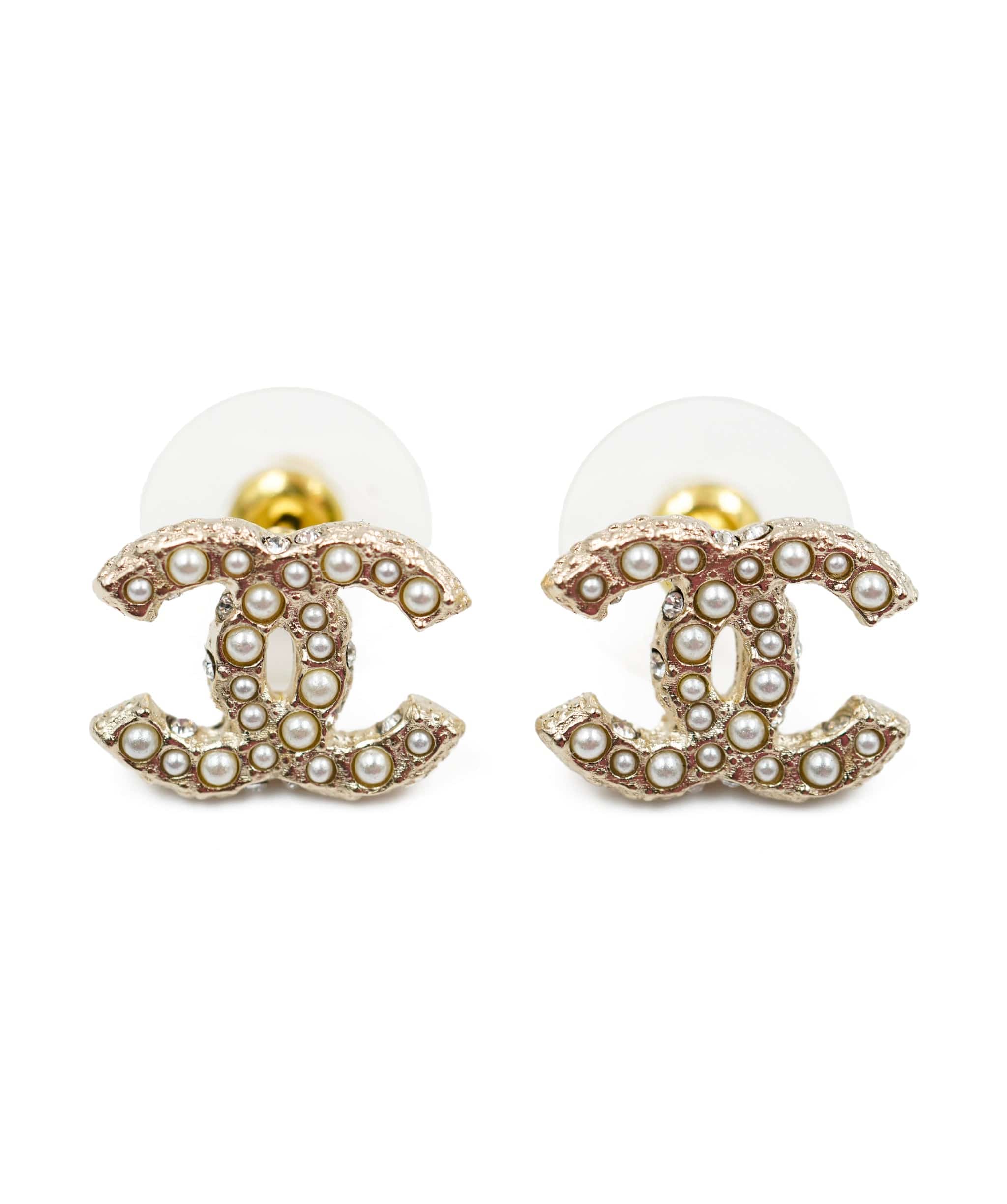 Chanel chanel pearl cc earrings  ASL5285