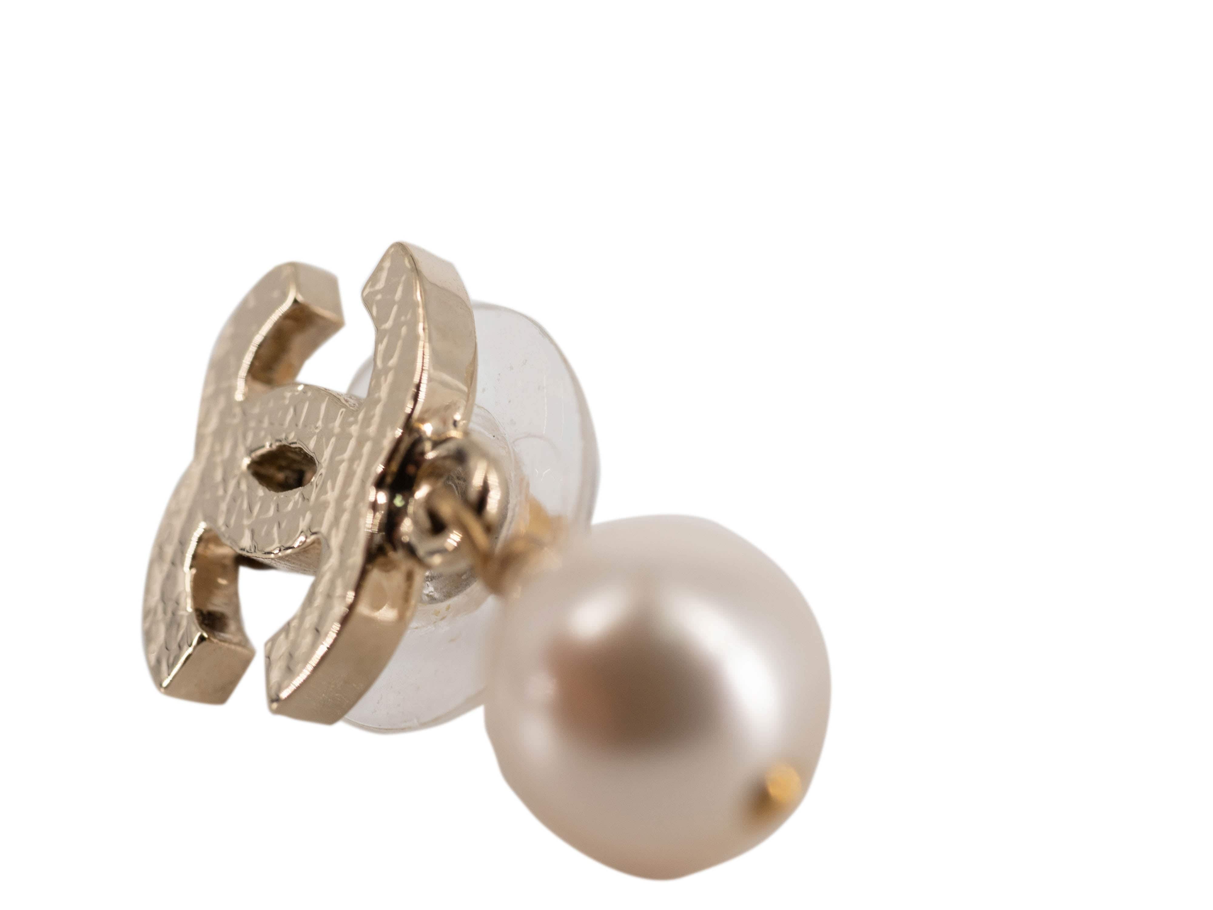 Chanel Chanel Pearl Drop CC Earrings ASL3262