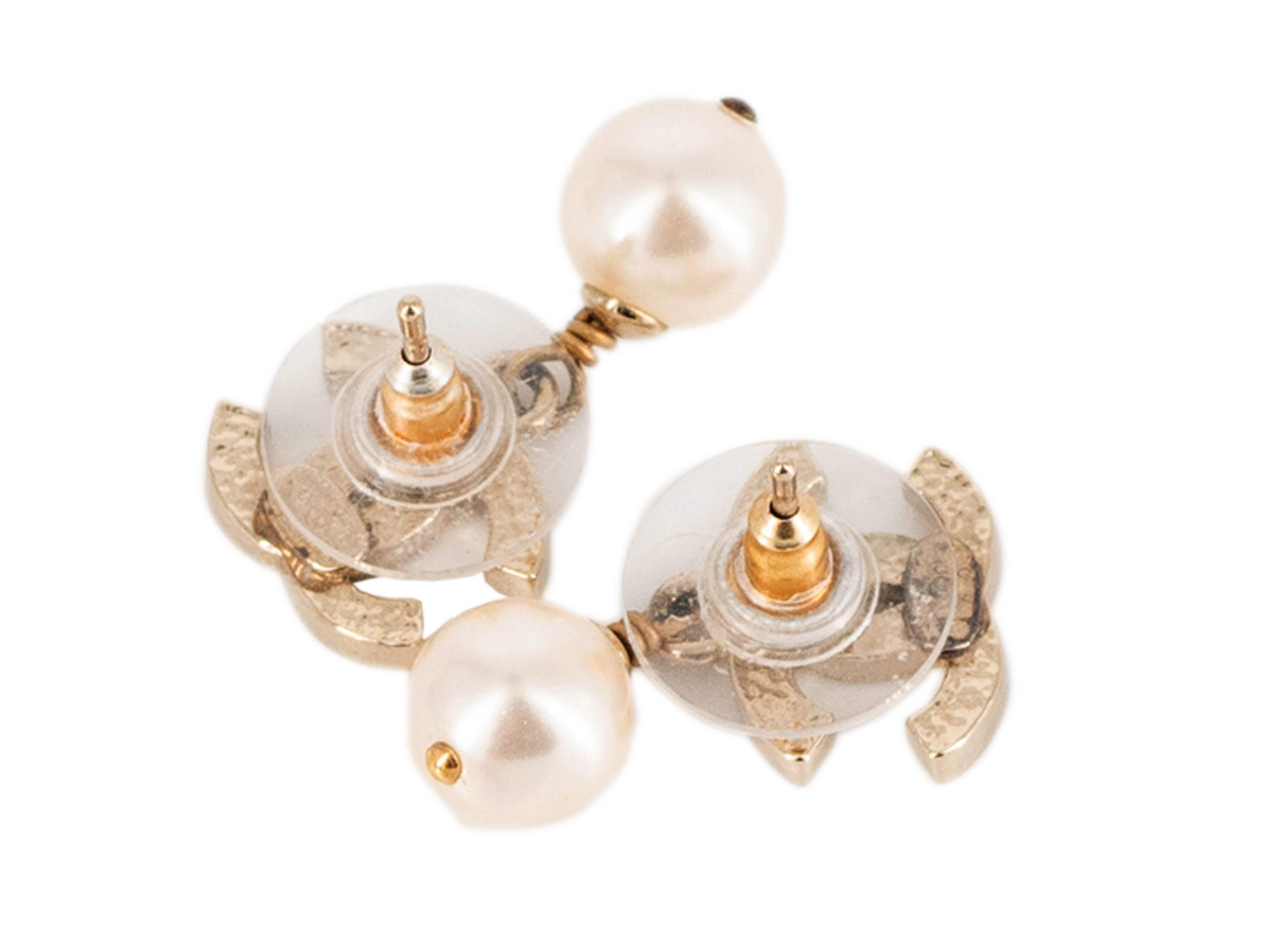 Chanel Chanel Pearl Drop CC Earrings ASL3262