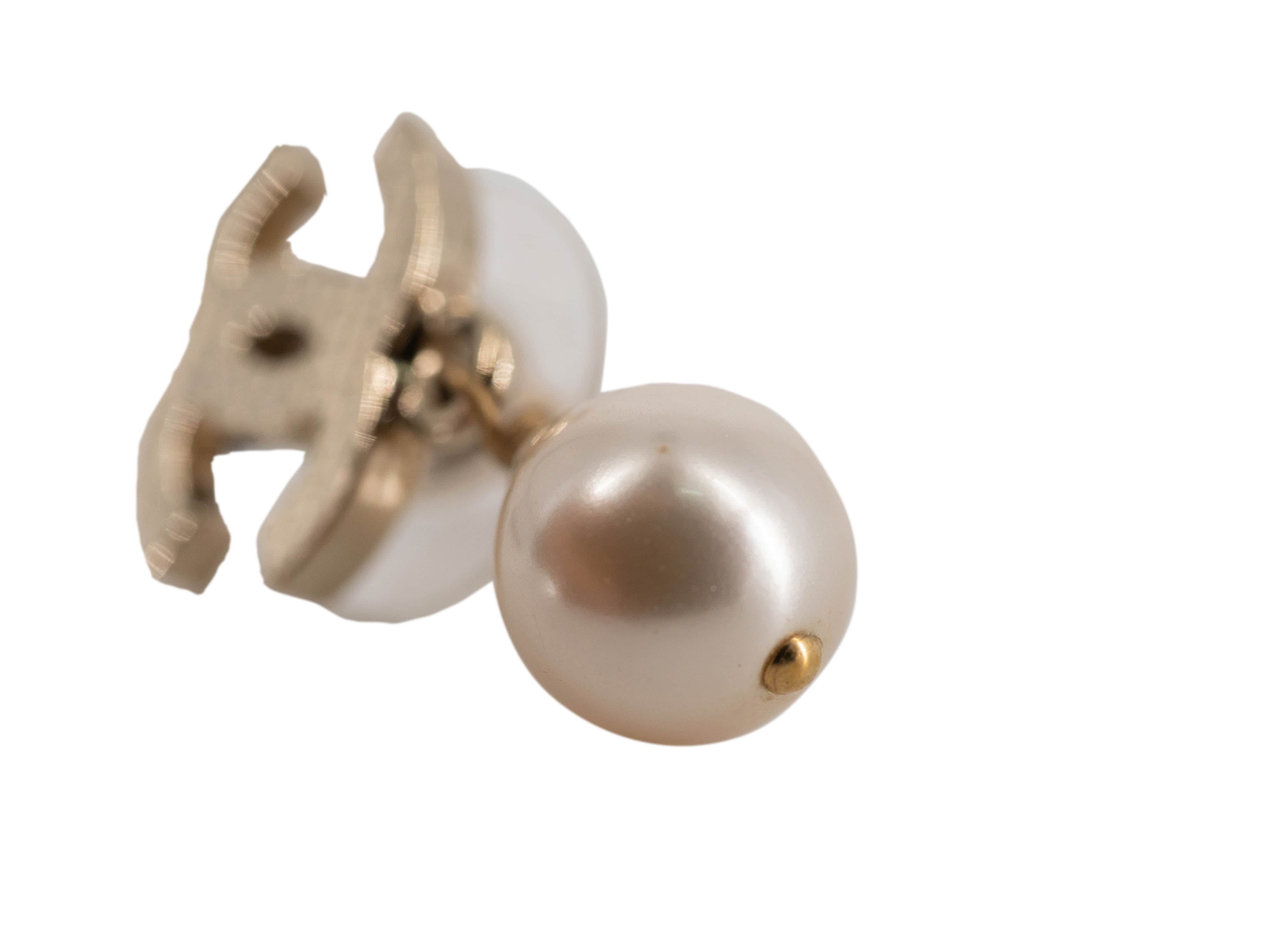 Chanel Chanel Pearl Drop CC Earrings ASL3262