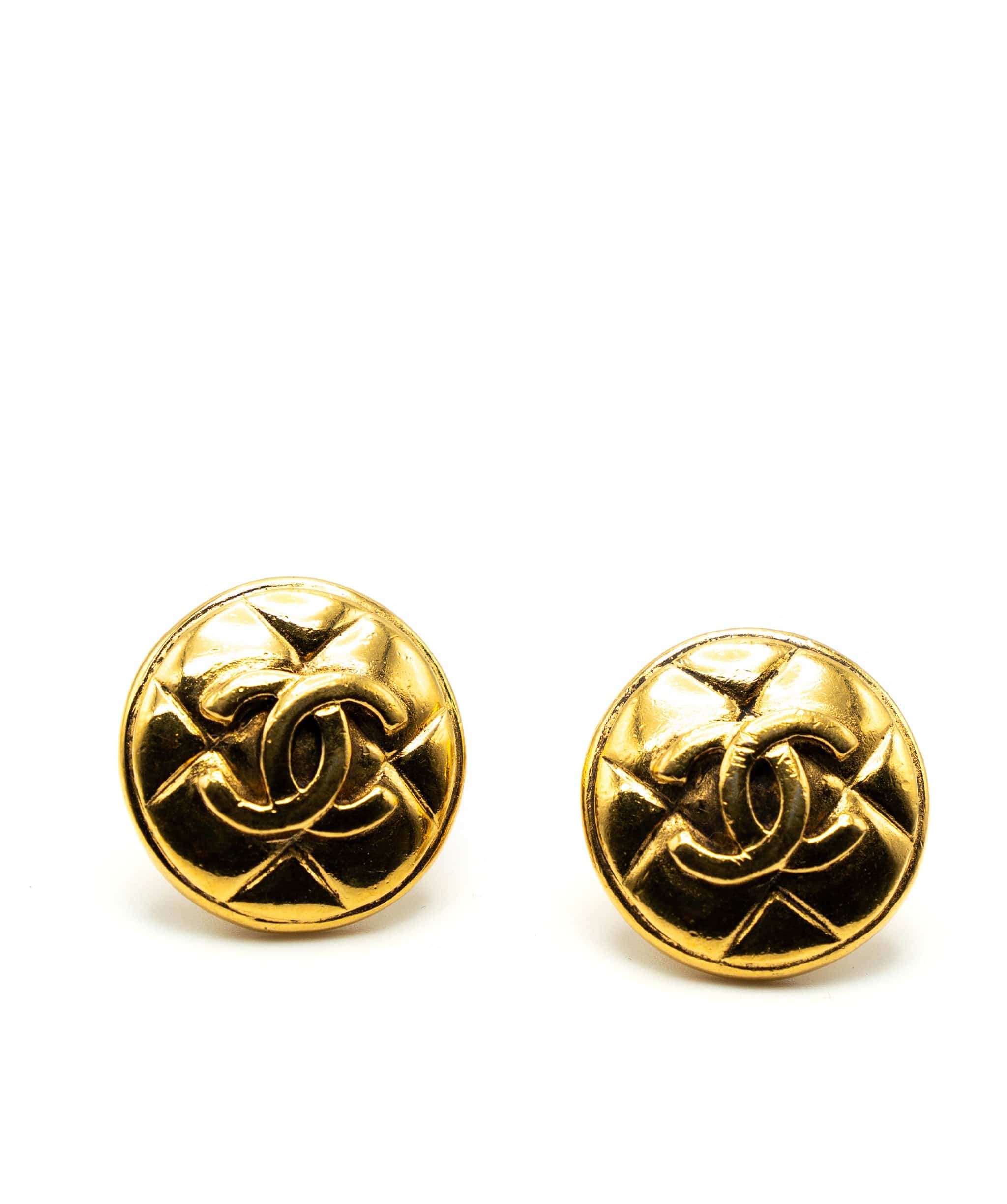 Chanel Chanel Quilted Button Earrings  - ASL3907