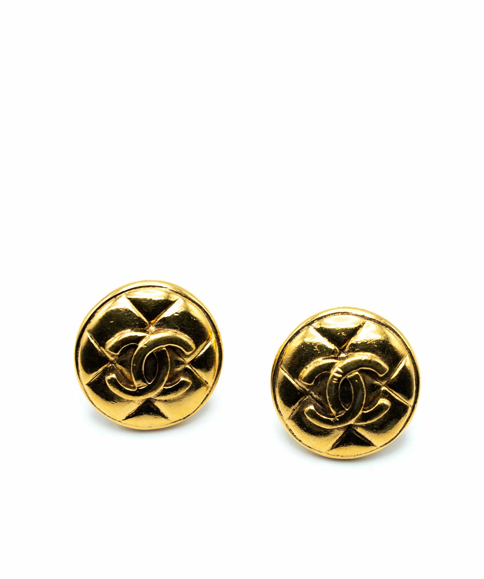 Chanel Chanel Quilted Button Earrings  - ASL3907