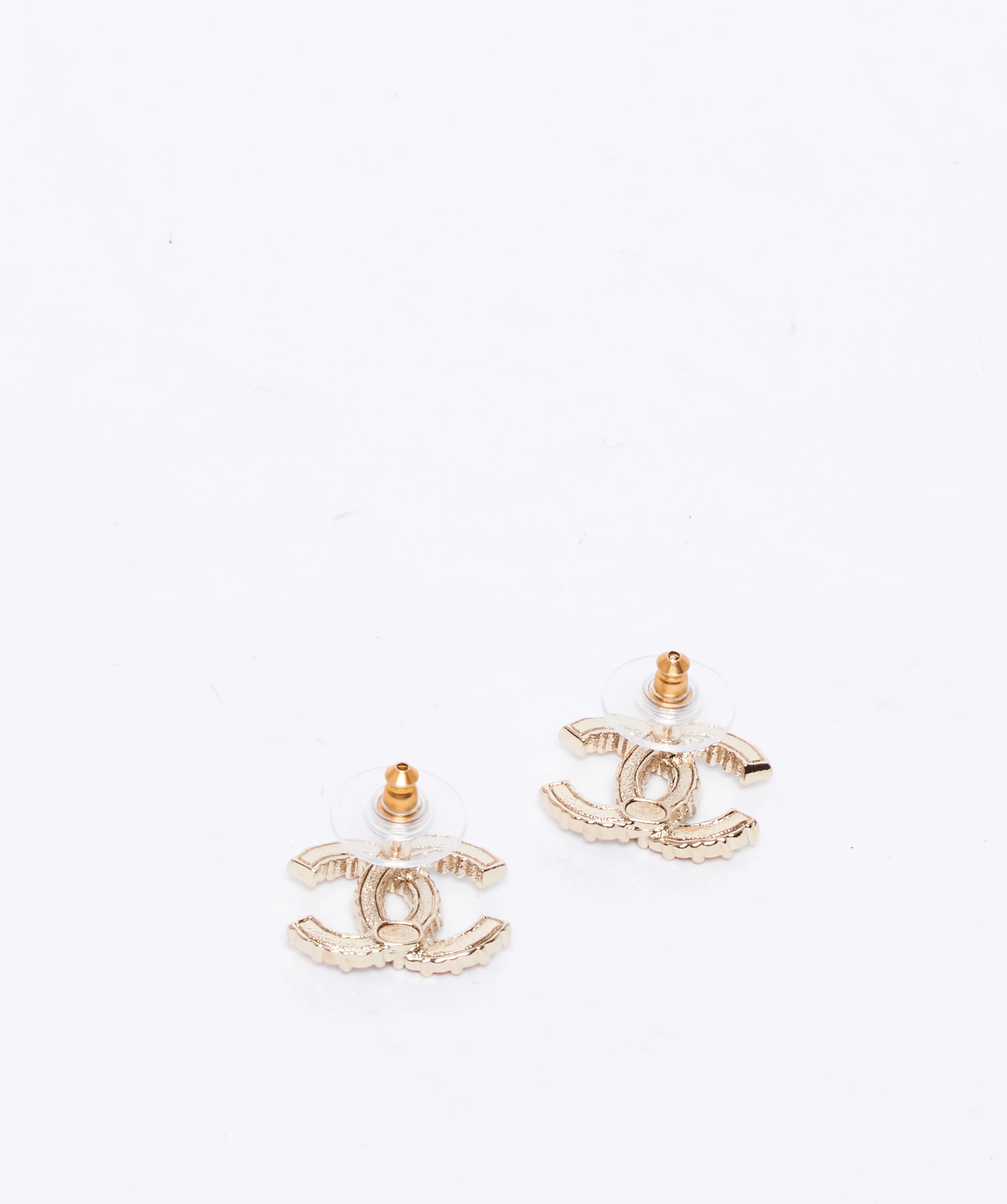 Chanel Chanel Rainbow crystal CC stud earrings