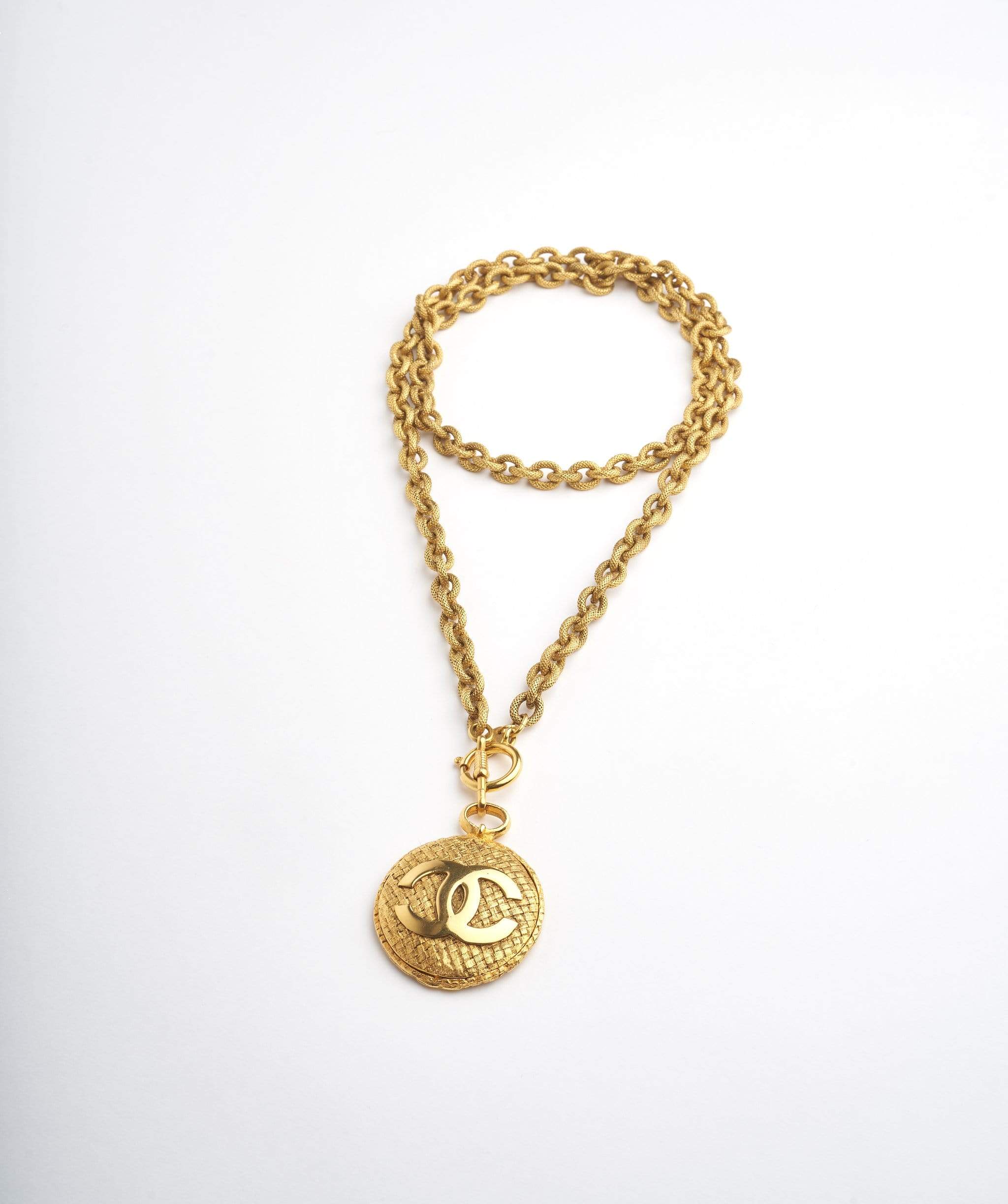 Chanel Chanel Rare CC Mirror Pendant Necklace