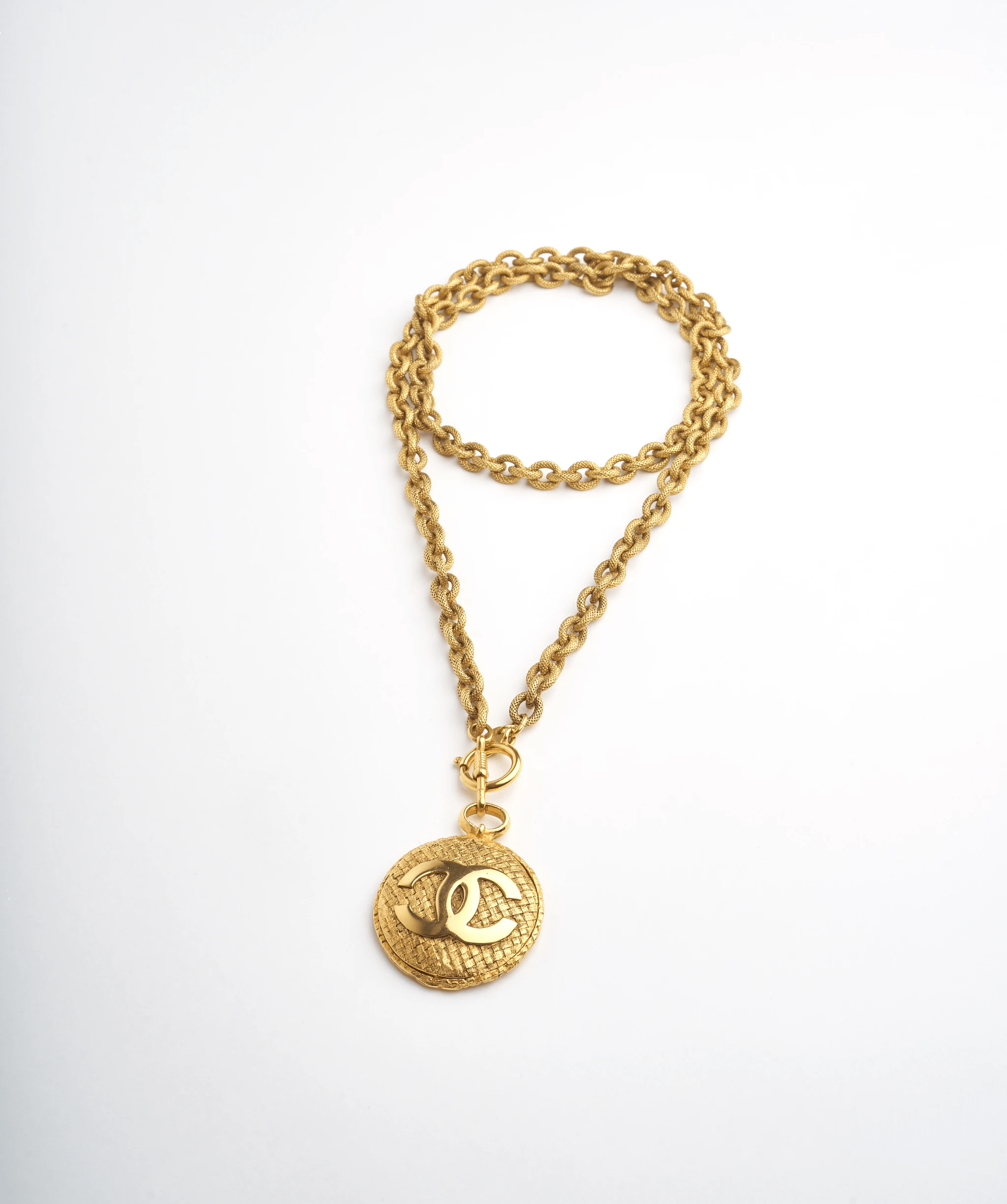 Chanel Chanel Rare CC Mirror Pendant Necklace