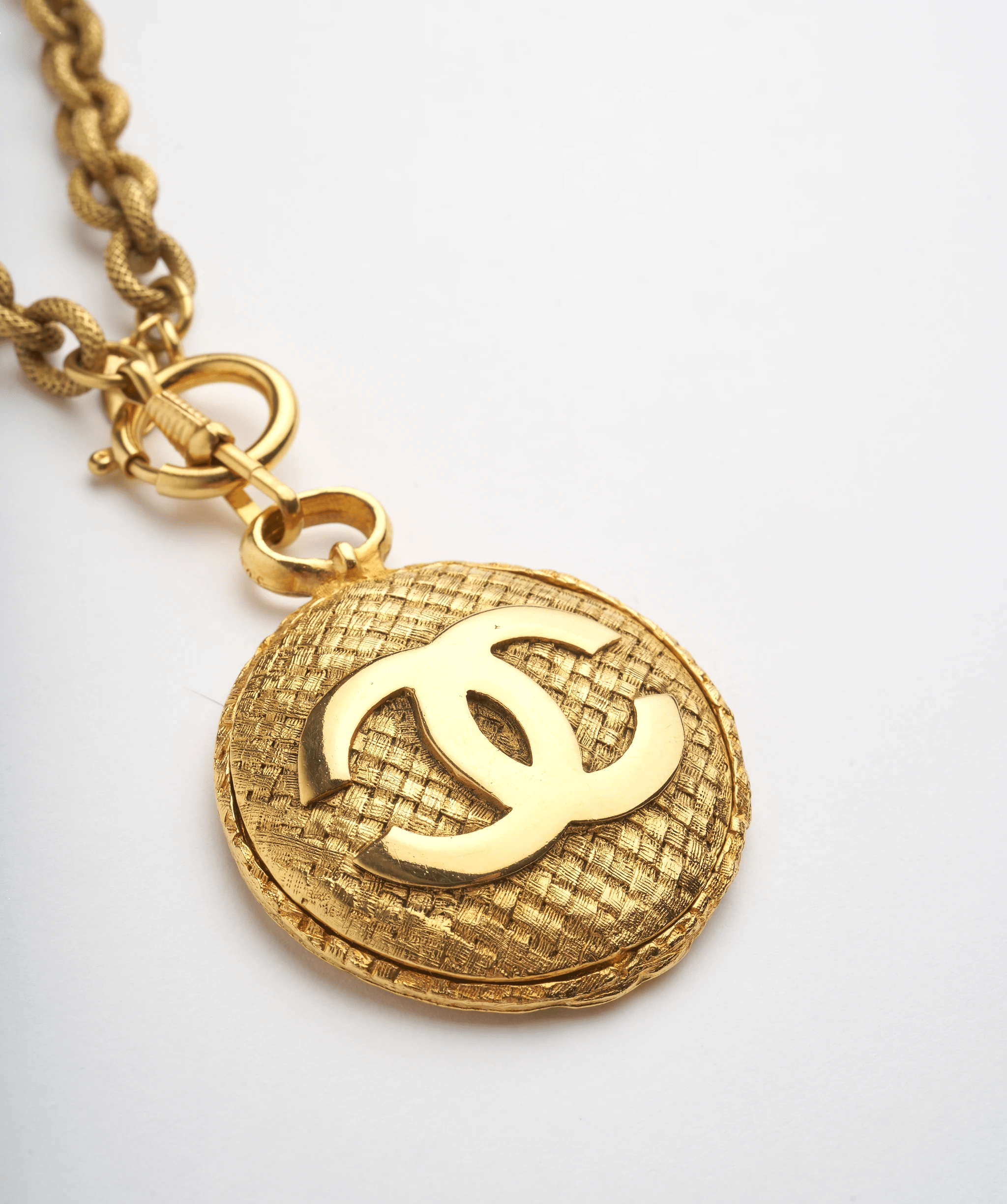 Chanel Chanel Rare CC Mirror Pendant Necklace