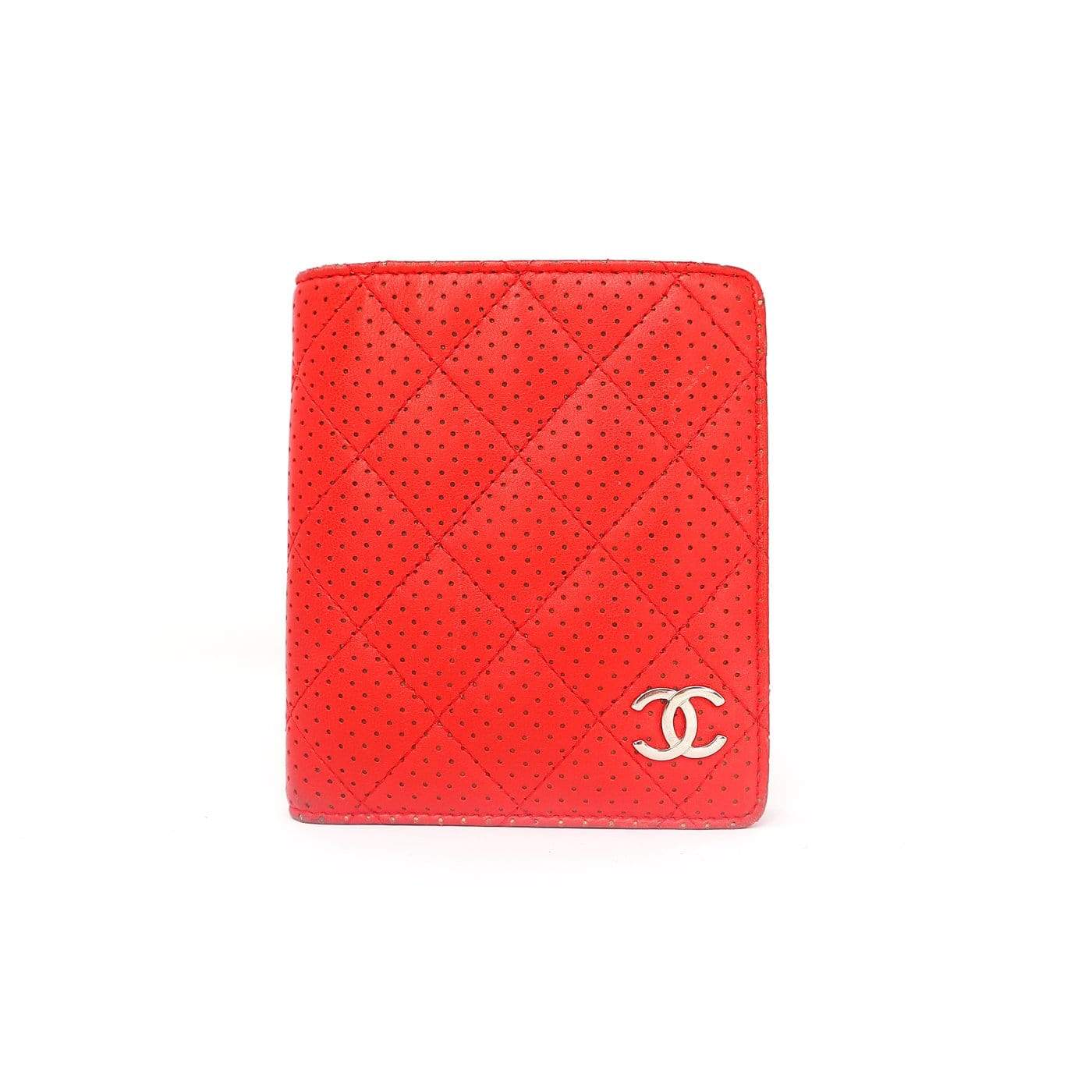 Chanel Chanel Red Perforated Wallet