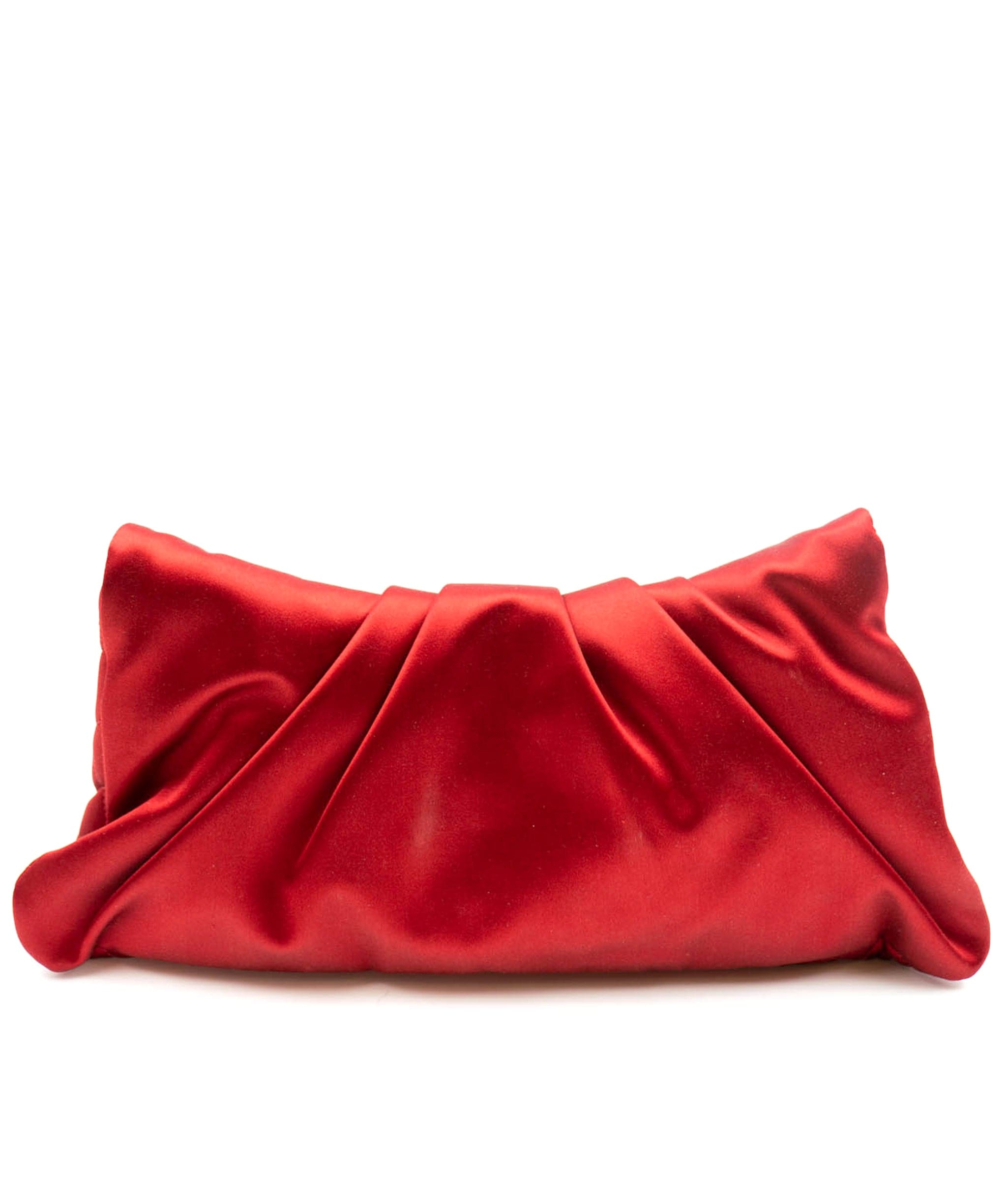 Chanel Chanel red satin clutch ASL4227