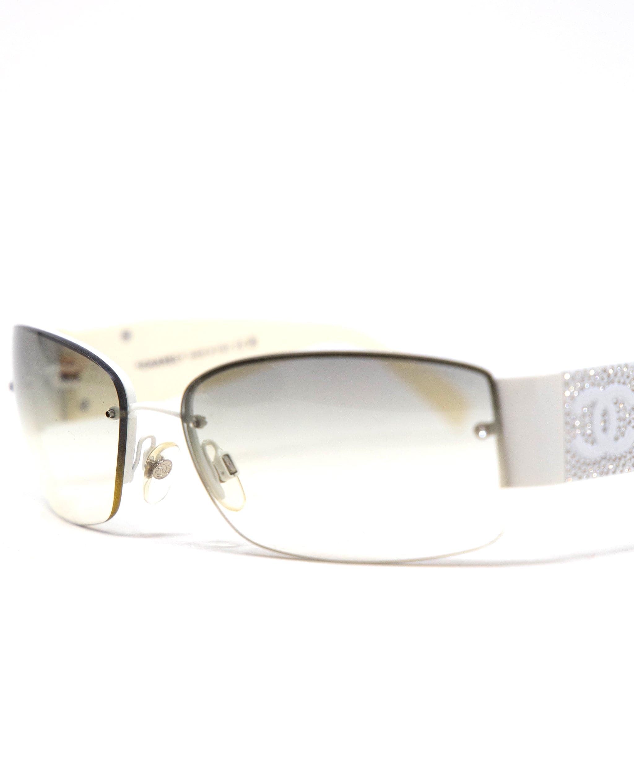 Chanel Chanel Rhinestone Sunglasses White ASL3798