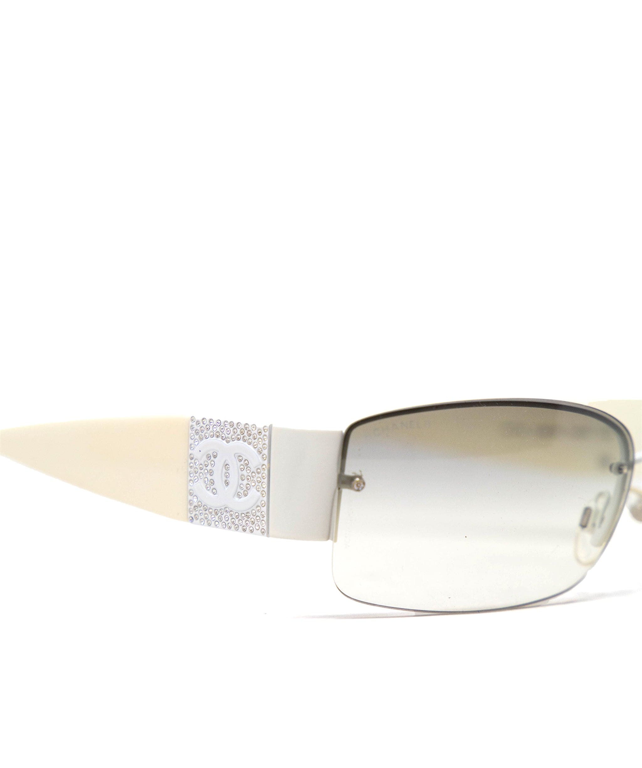 Chanel Chanel Rhinestone Sunglasses White ASL3798