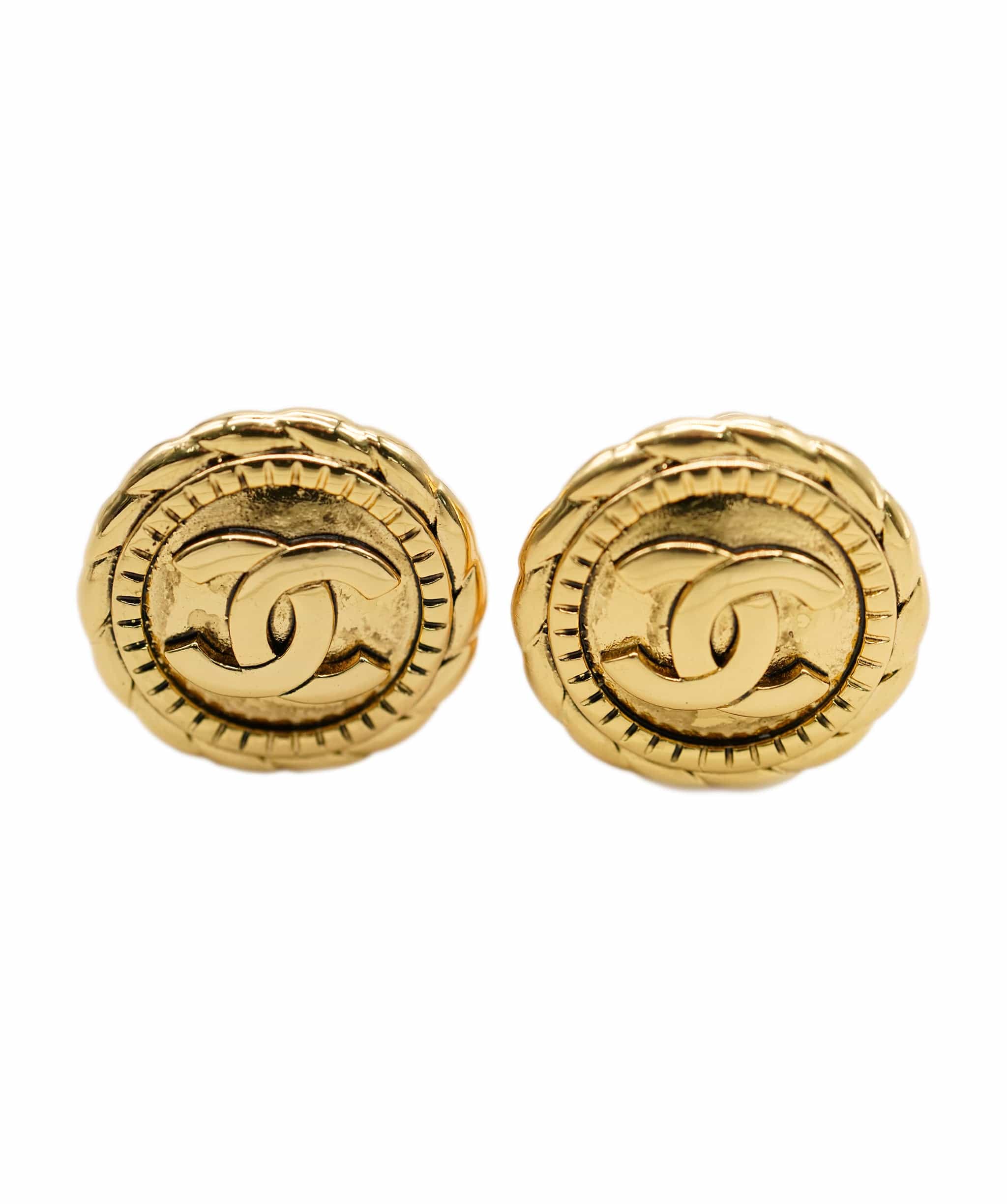 Chanel Chanel Round Clip Earrings ASL3568