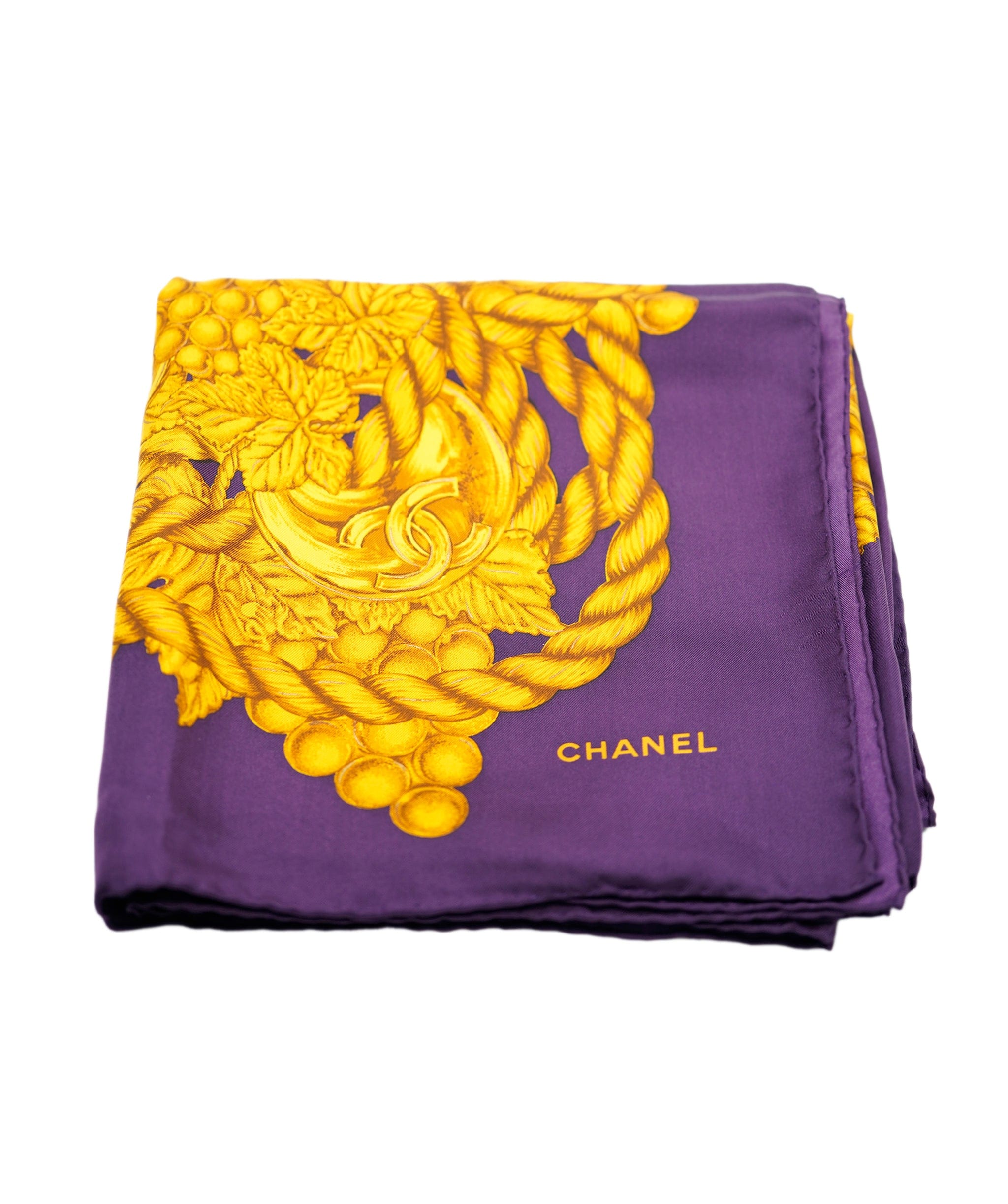 Chanel Chanel Scarf Gold/Purple AWL4392