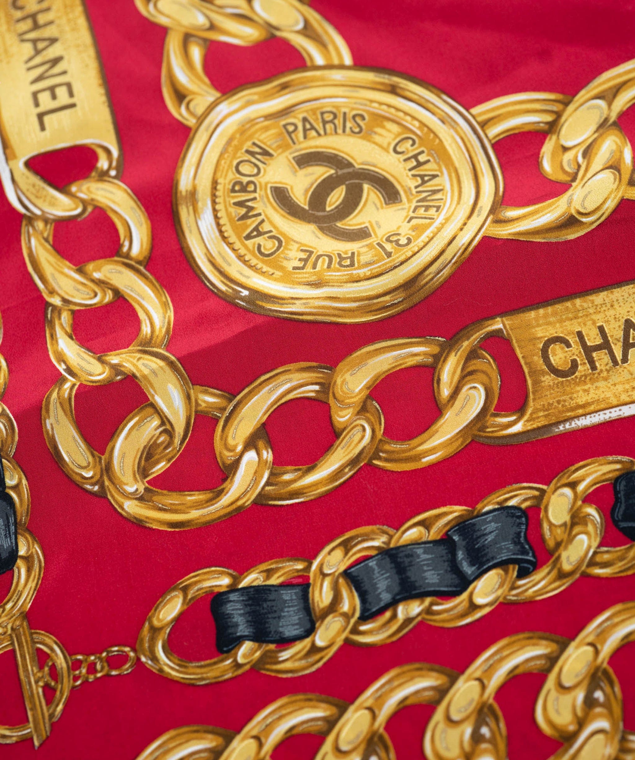 Chanel Chanel Scarf Red/Black/Gold - AWL4089