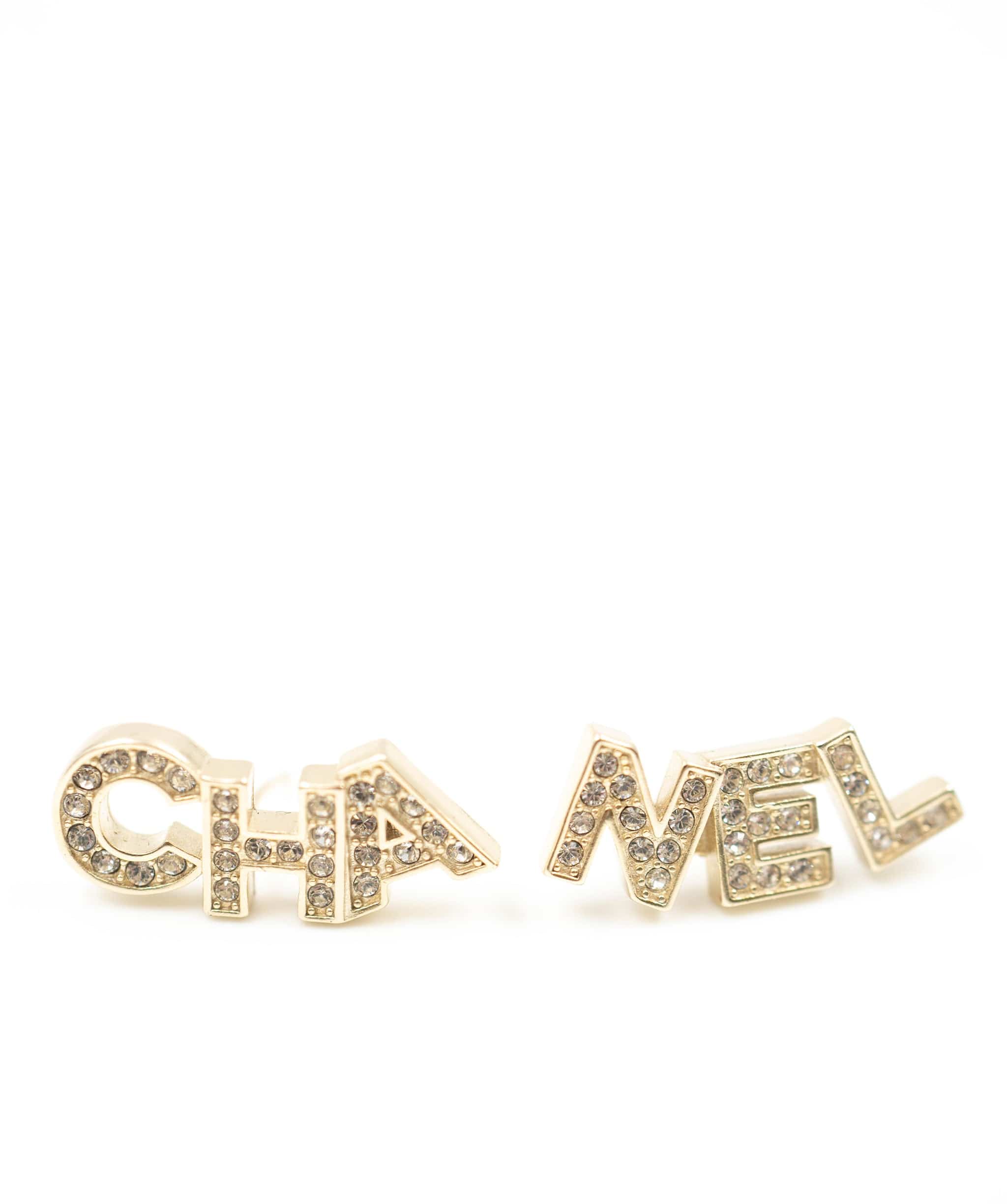 Chanel Chanel silver "CHA NEL" earrings, full set AEL1046