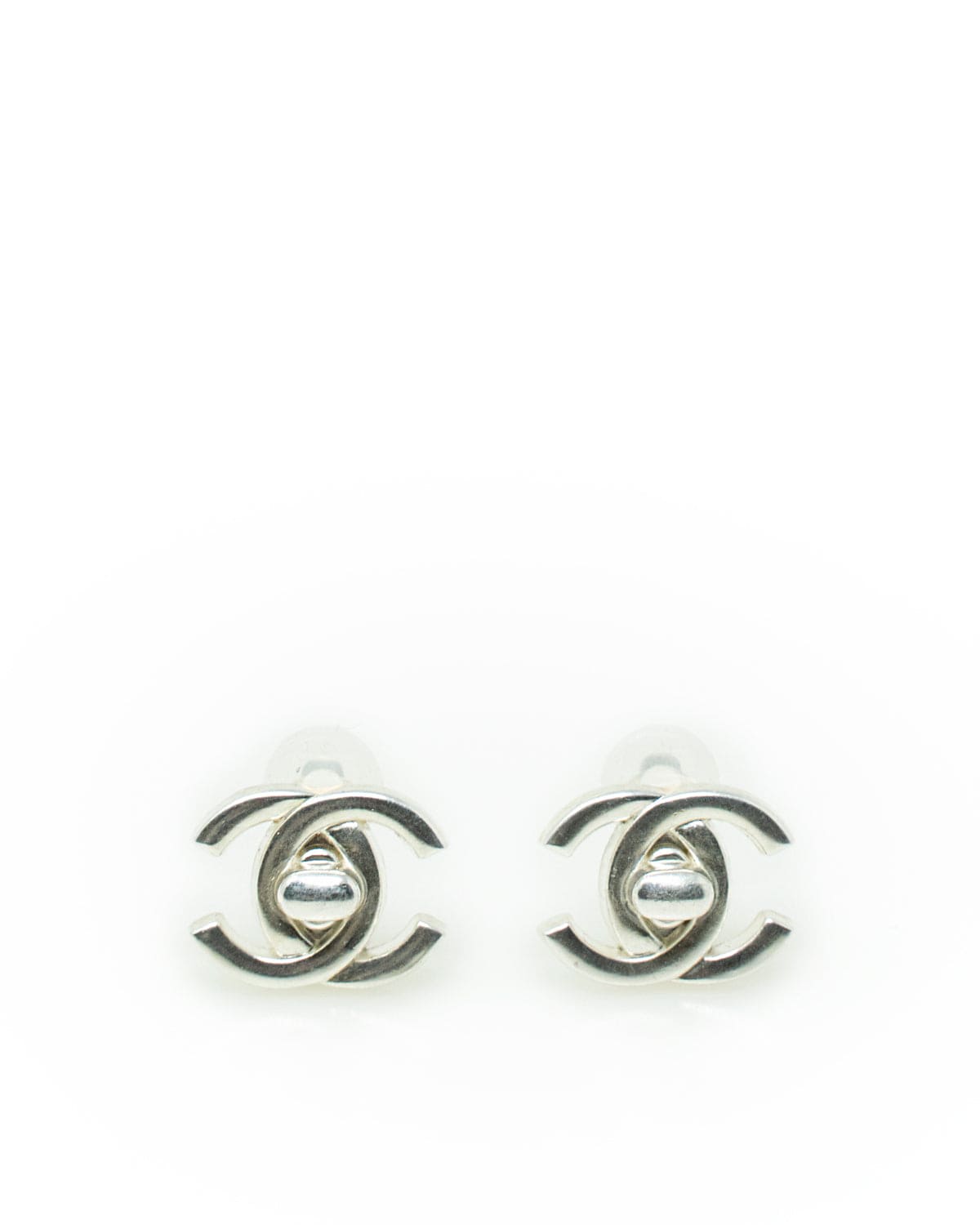 Chanel Chanel Silver Small CC turnstile earrings - AWL3082