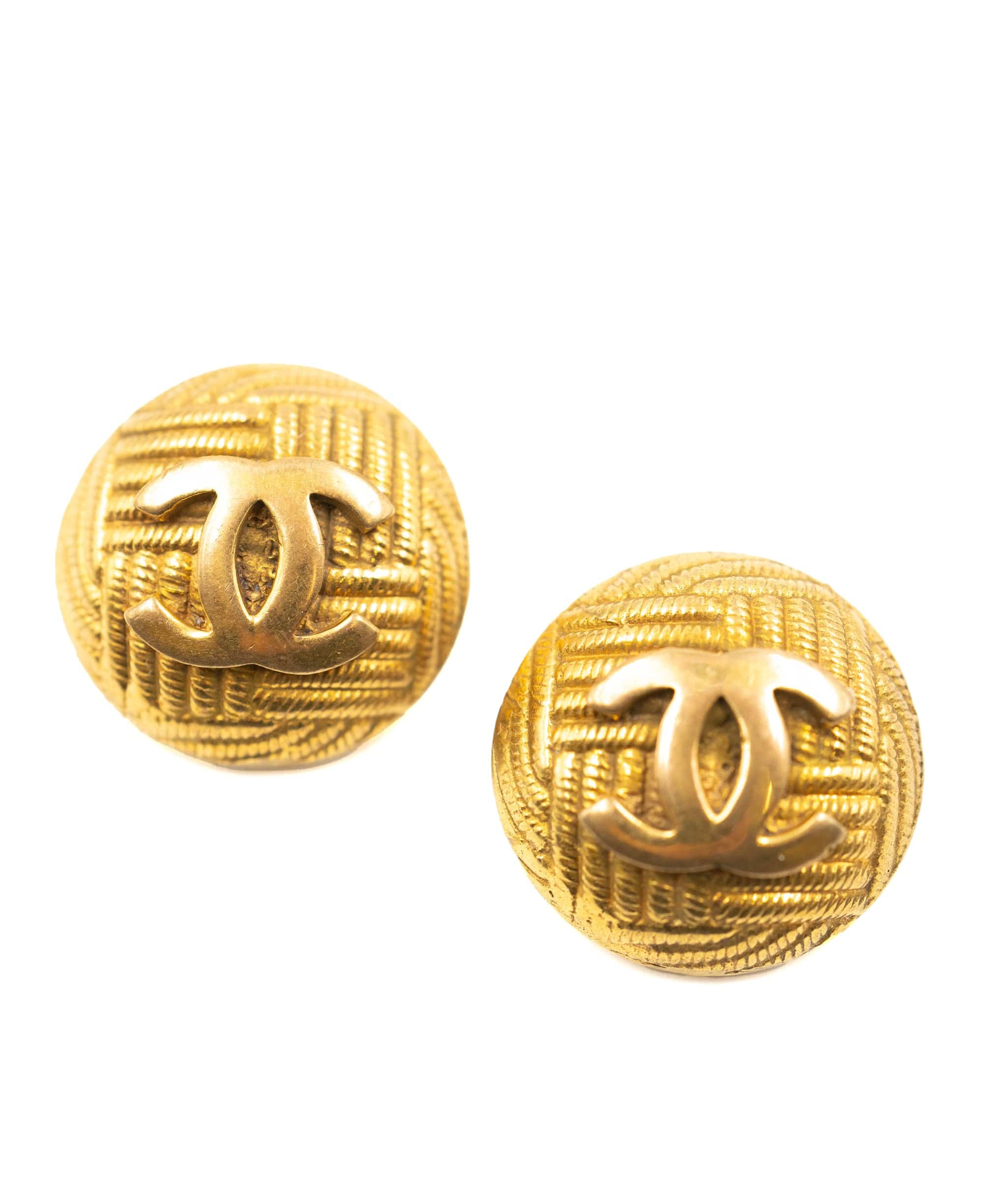 Chanel Chanel small round CC clip-on earrings ASL3974