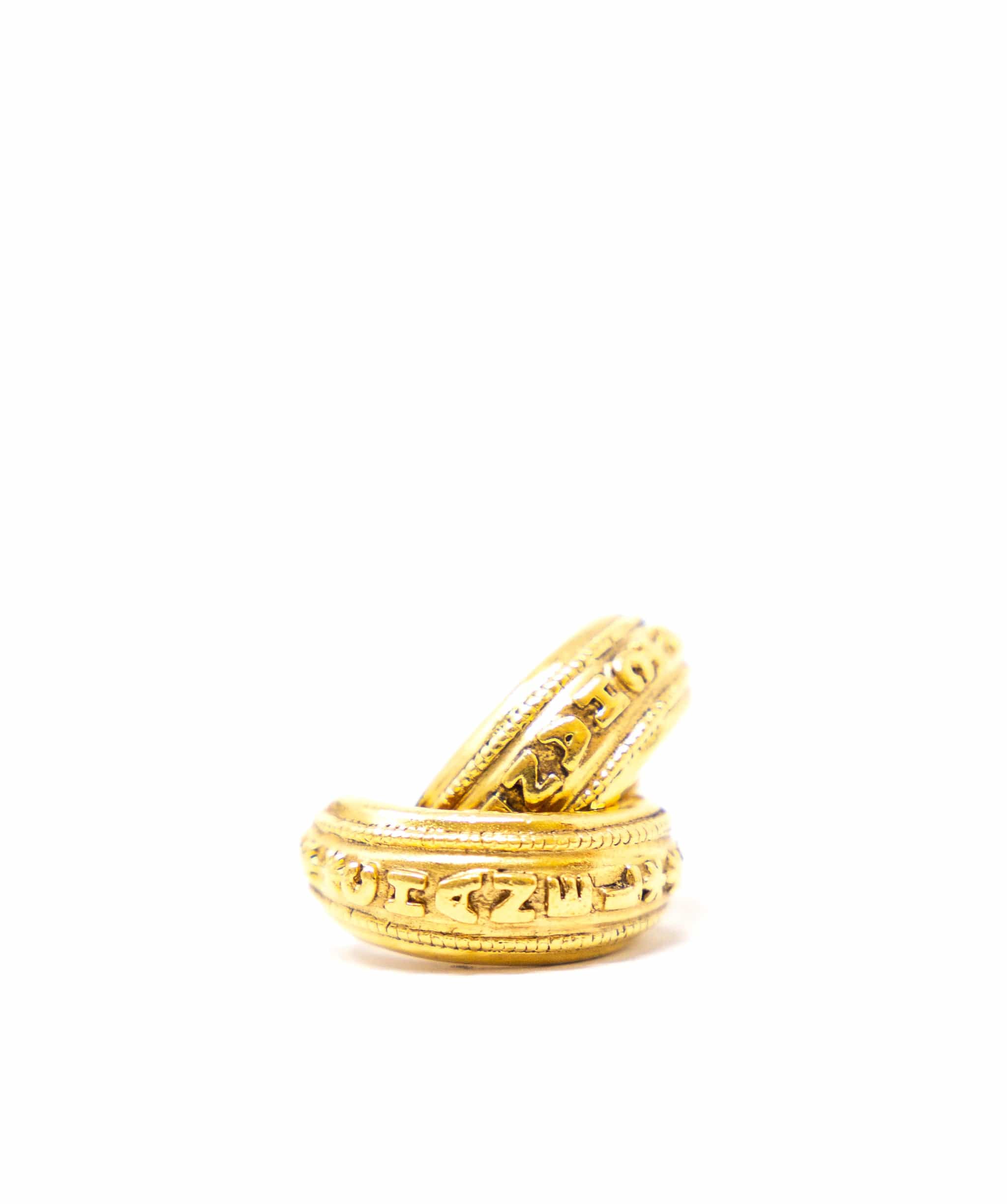 Chanel Chanel Spell out 24kt gold gilded earrings - ADL1838