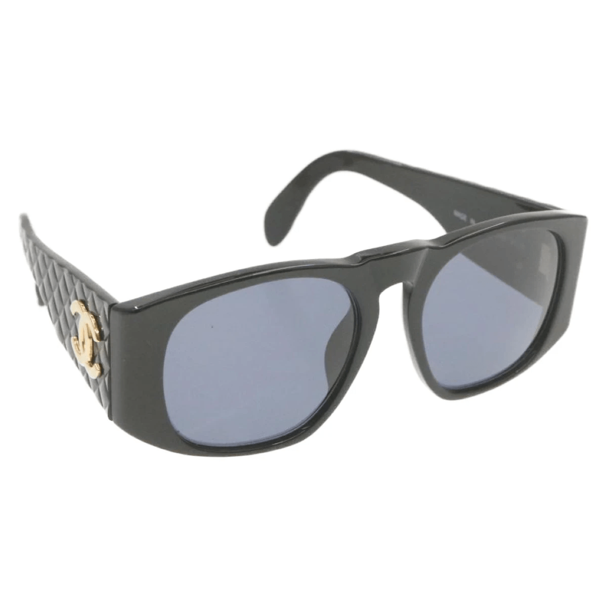 Chanel CHANEL Sunglasses Black CC Auth ar3537