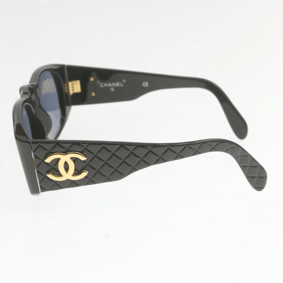 Chanel CHANEL Sunglasses Black CC Auth ar3537