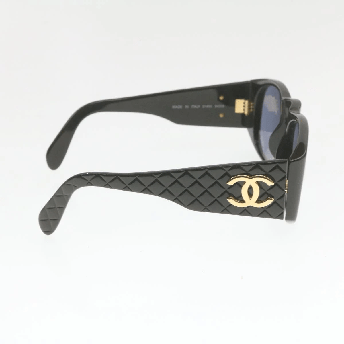 Chanel CHANEL Sunglasses Black CC Auth ar3537