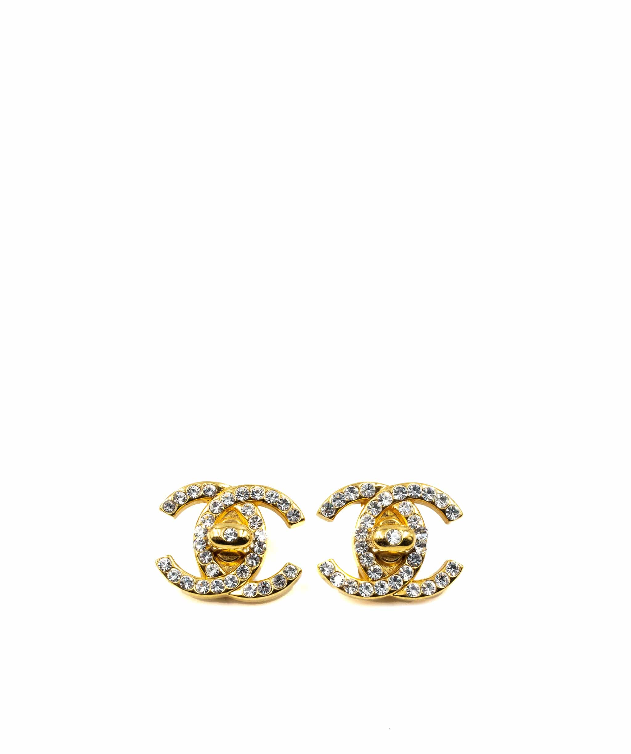 Chanel Chanel Turnlock earrings Strass Golden - ASL2063