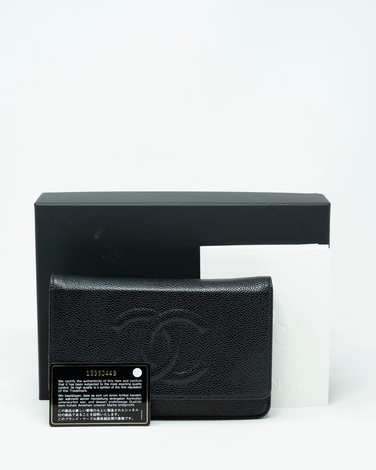 Chanel Black Chanel Caviar WOC ASL3581