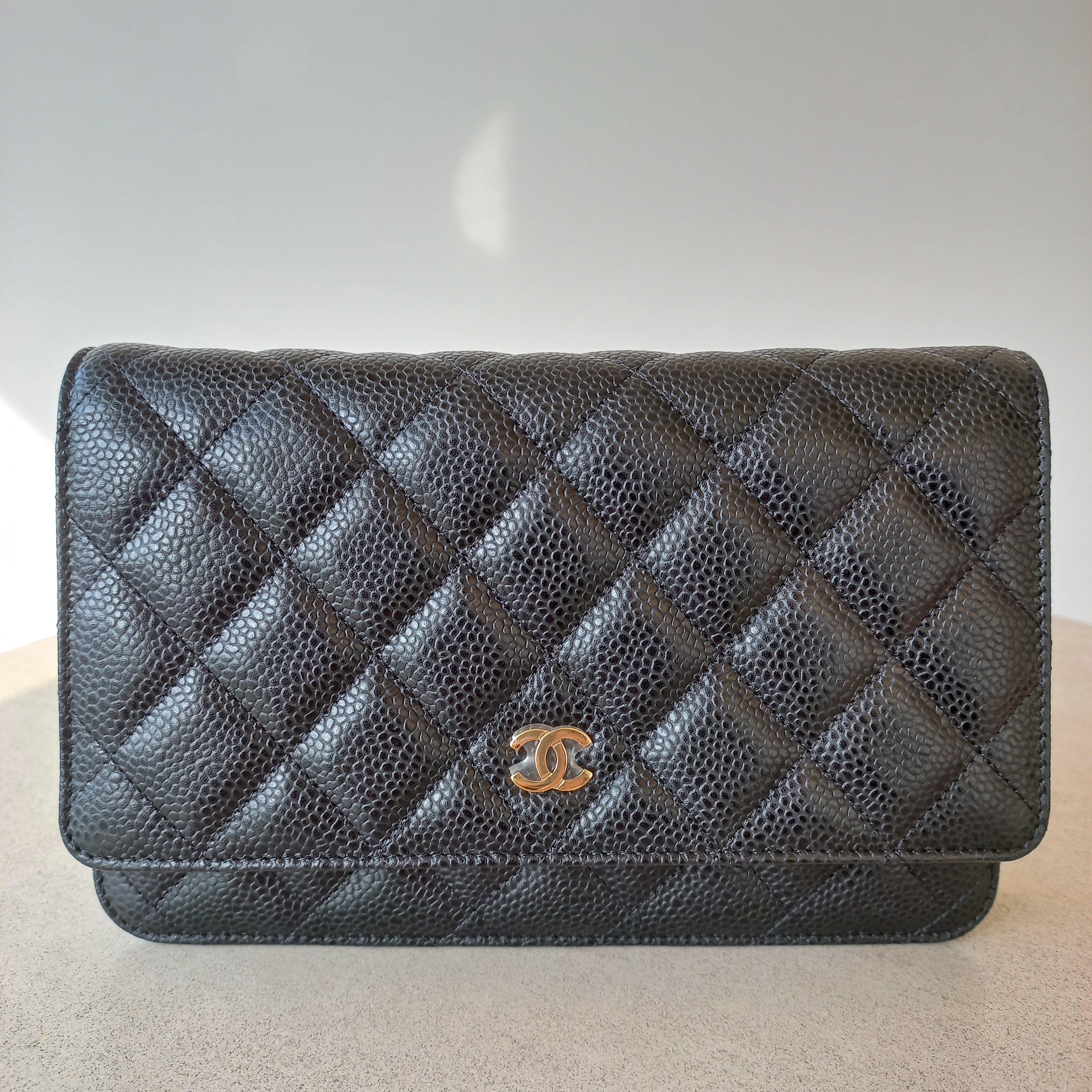 Chanel Caviar Quilted Wallet on Chain MLI22103