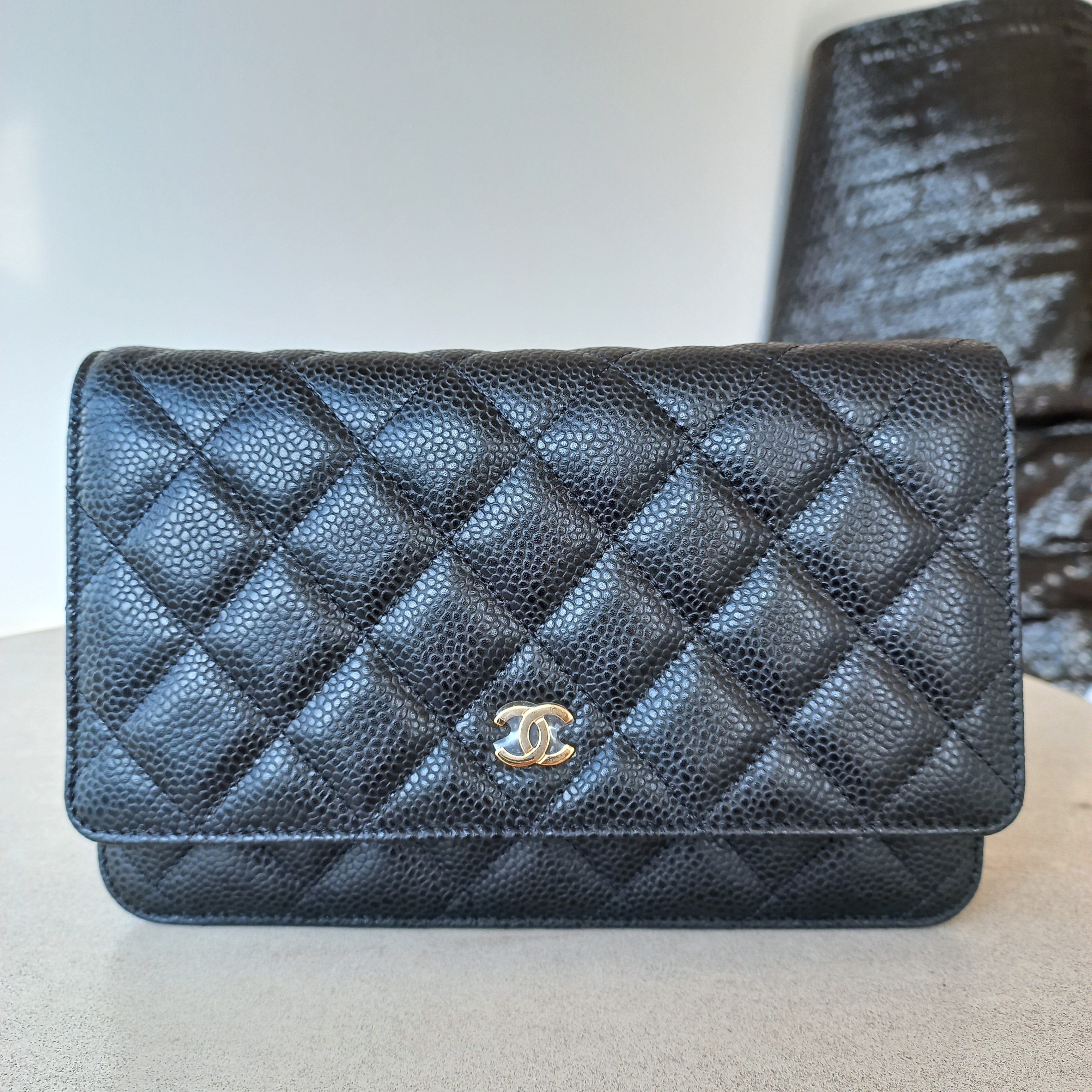 Chanel Caviar Quilted Wallet on Chain MLI22103