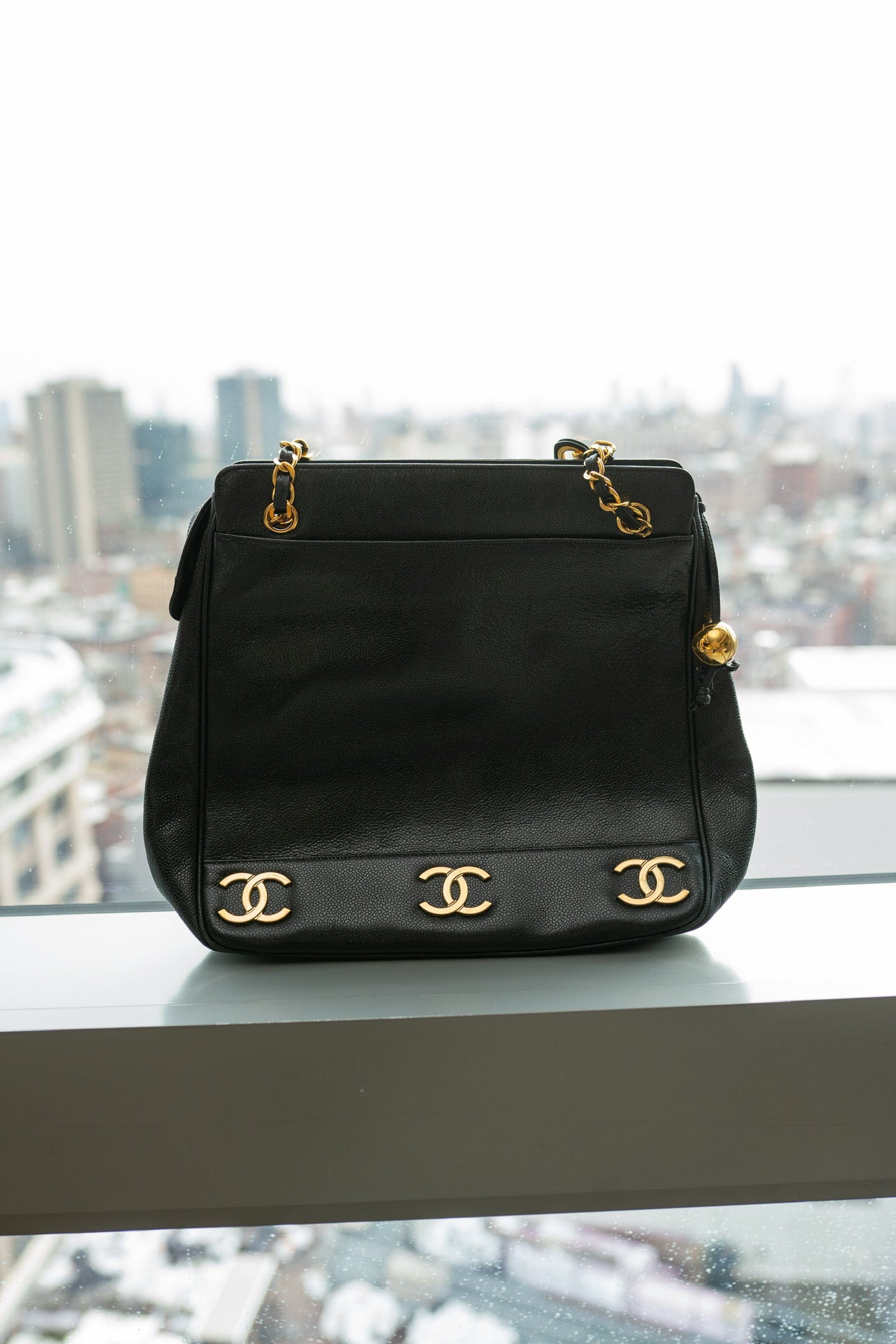 Chanel Caviar Skin Triple Coco Shoulder Bag 3rd PXL1080