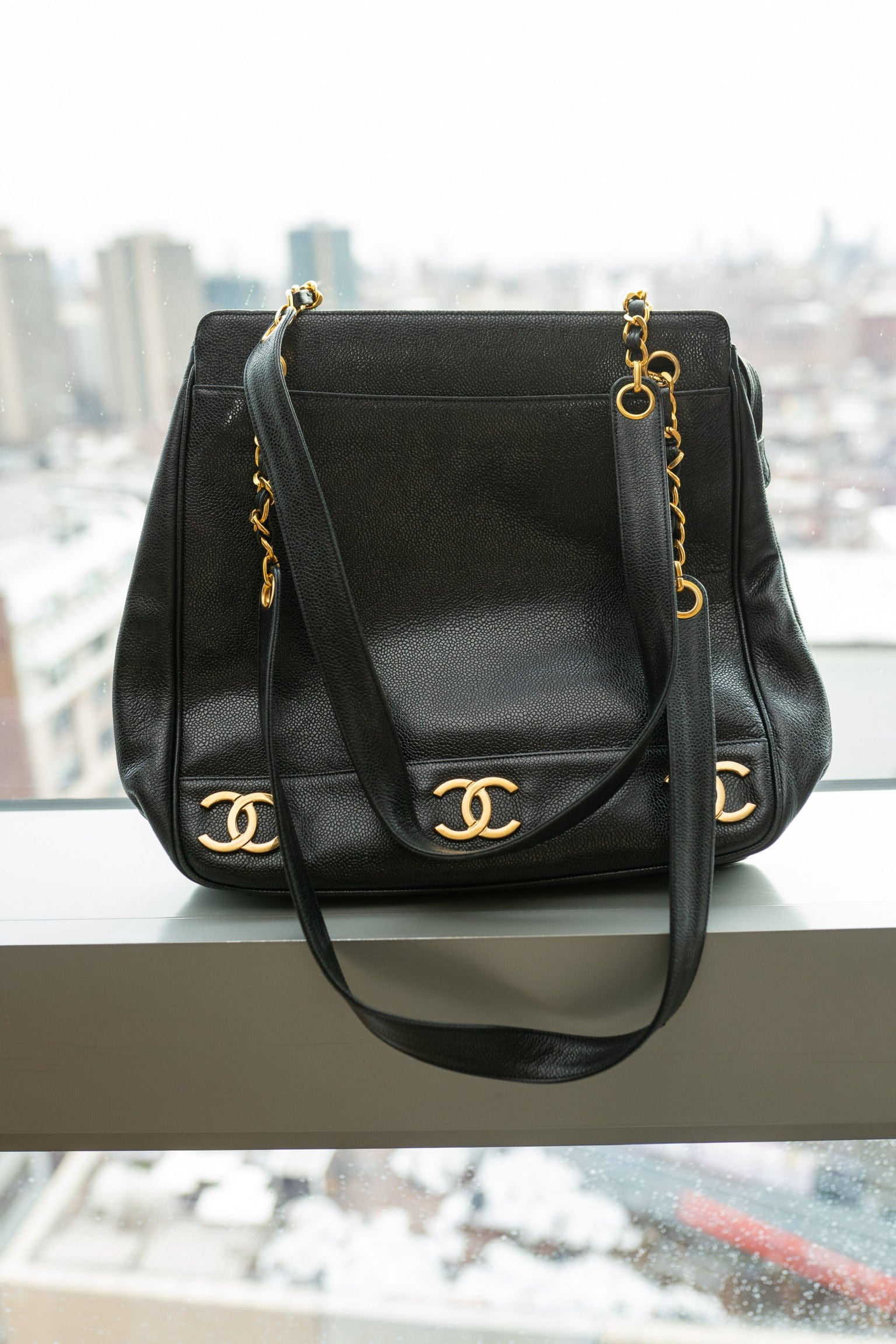 Chanel Caviar Skin Triple Coco Shoulder Bag 3rd PXL1080