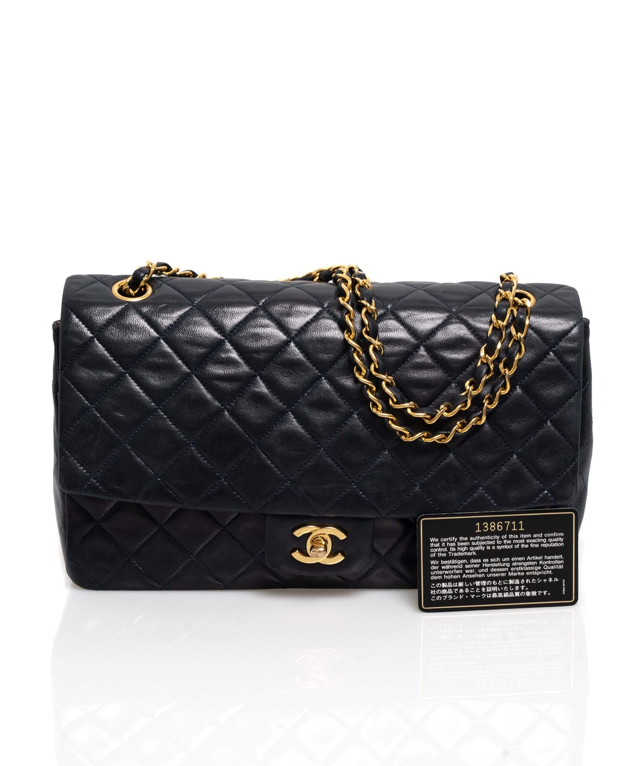 Chanel Chanel 10" Medium Classic Lambskin Leather Single Flap Bag MW1320