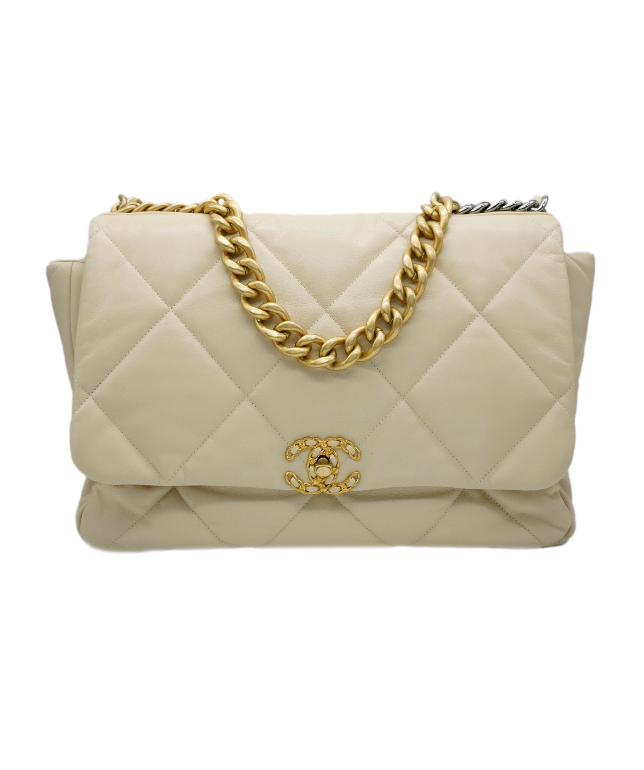 Chanel Chanel 19 Bag Large Cream Leather AGC1463