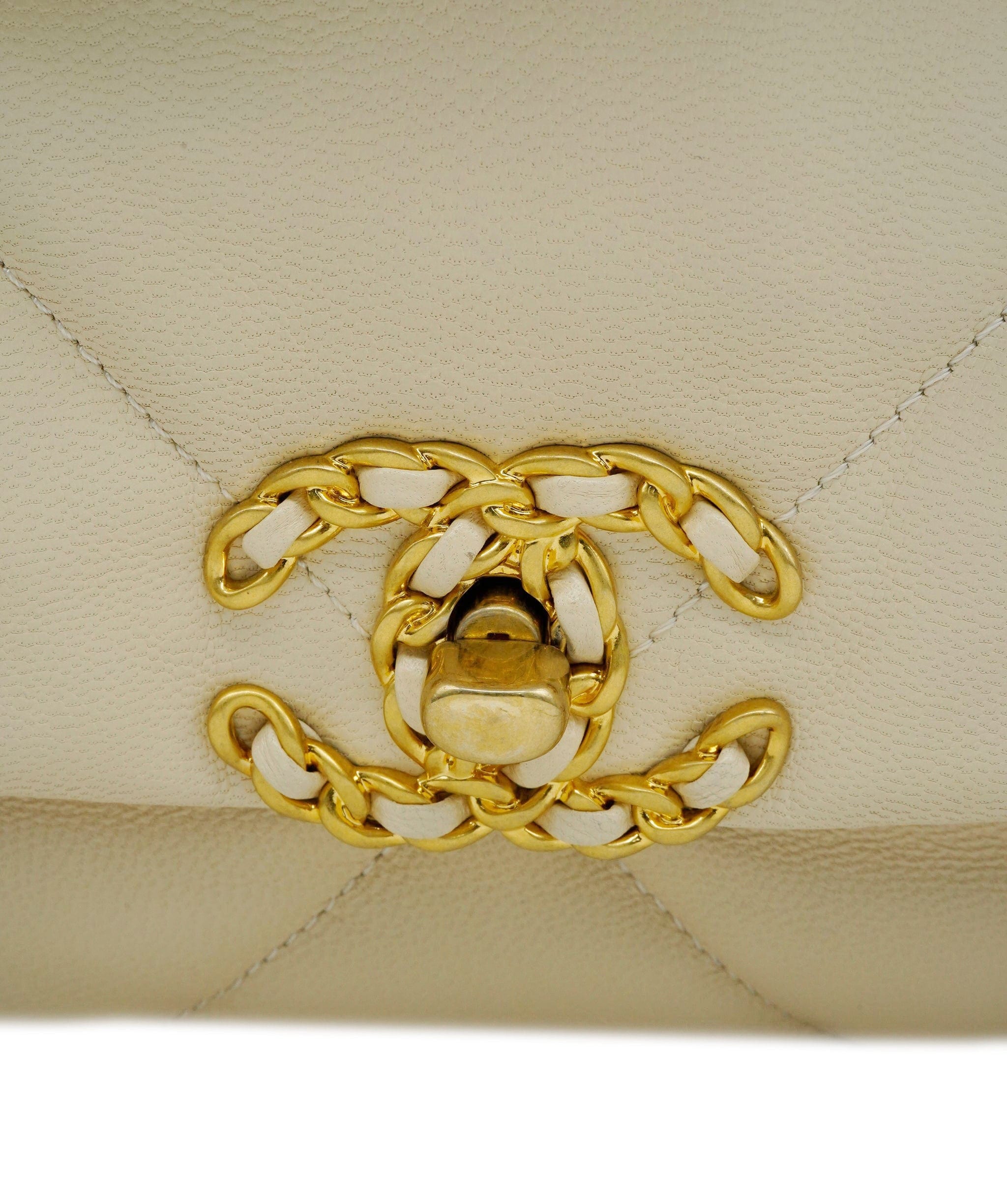 Chanel Chanel 19 Bag Large Cream Leather AGC1463