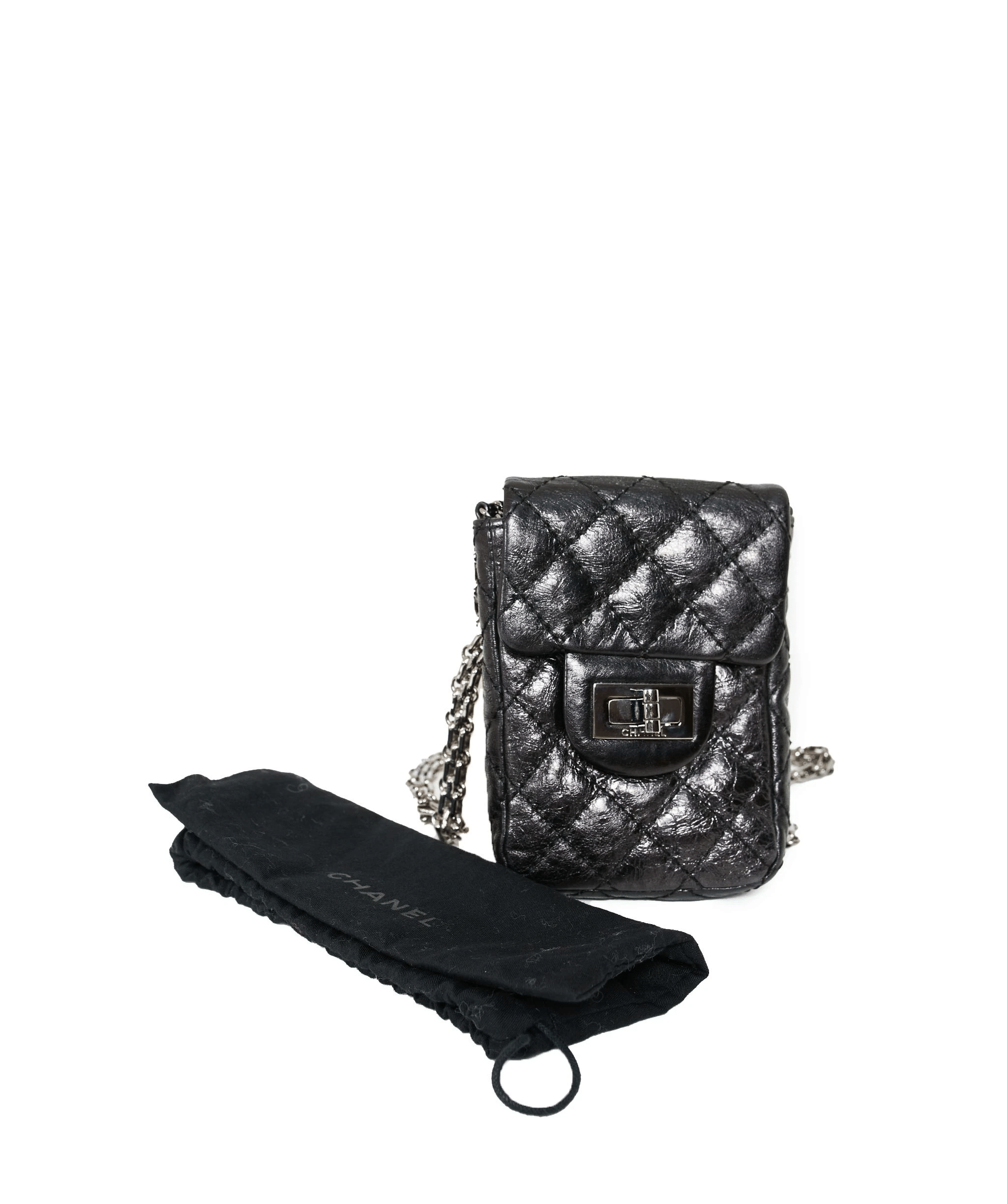 Chanel Chanel 2.55 Metallic Lambskin WOC PHW  AGL1059