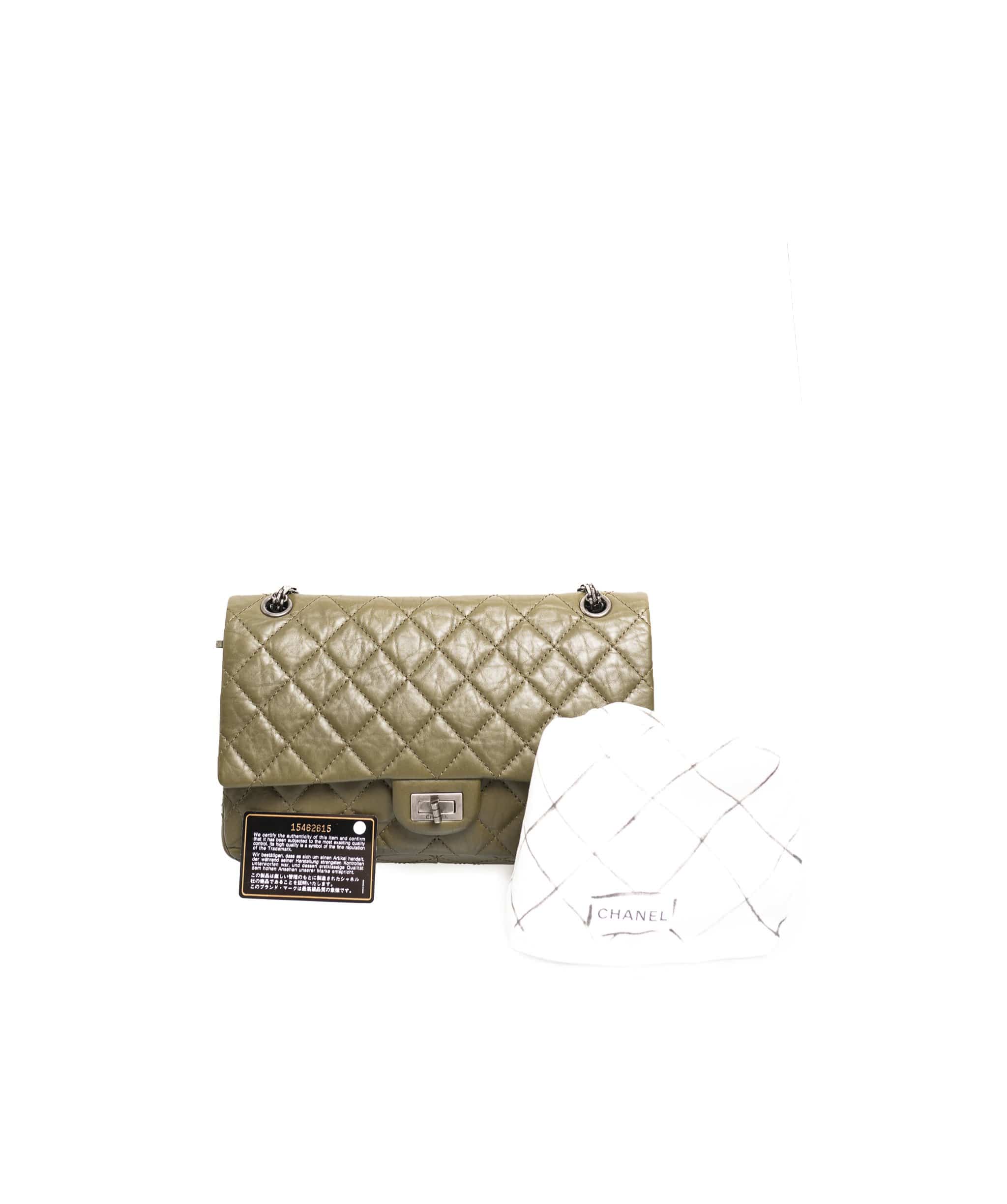 Chanel Chanel 2.55 Reissue Khaki Double Flap Bag 227- ADL1375