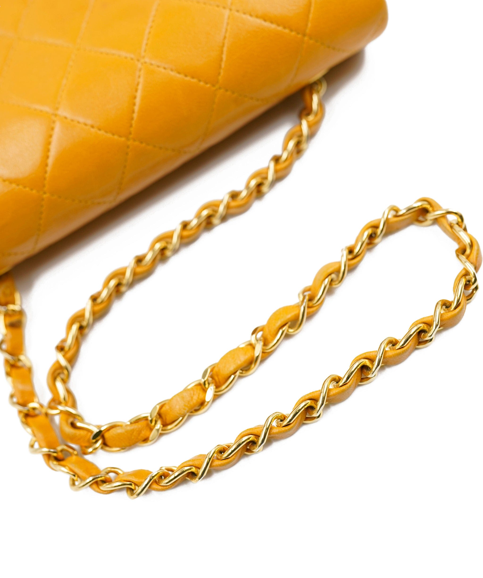 Chanel Chanel 7" Full Flap in Yellow Lambskin with GHW - AWL4076