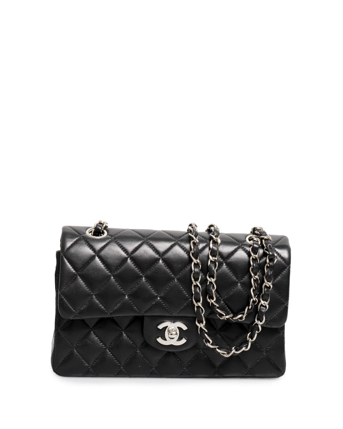 Chanel Chanel 9" Small Double Classic Flap with Silver Hardware - ADL1589