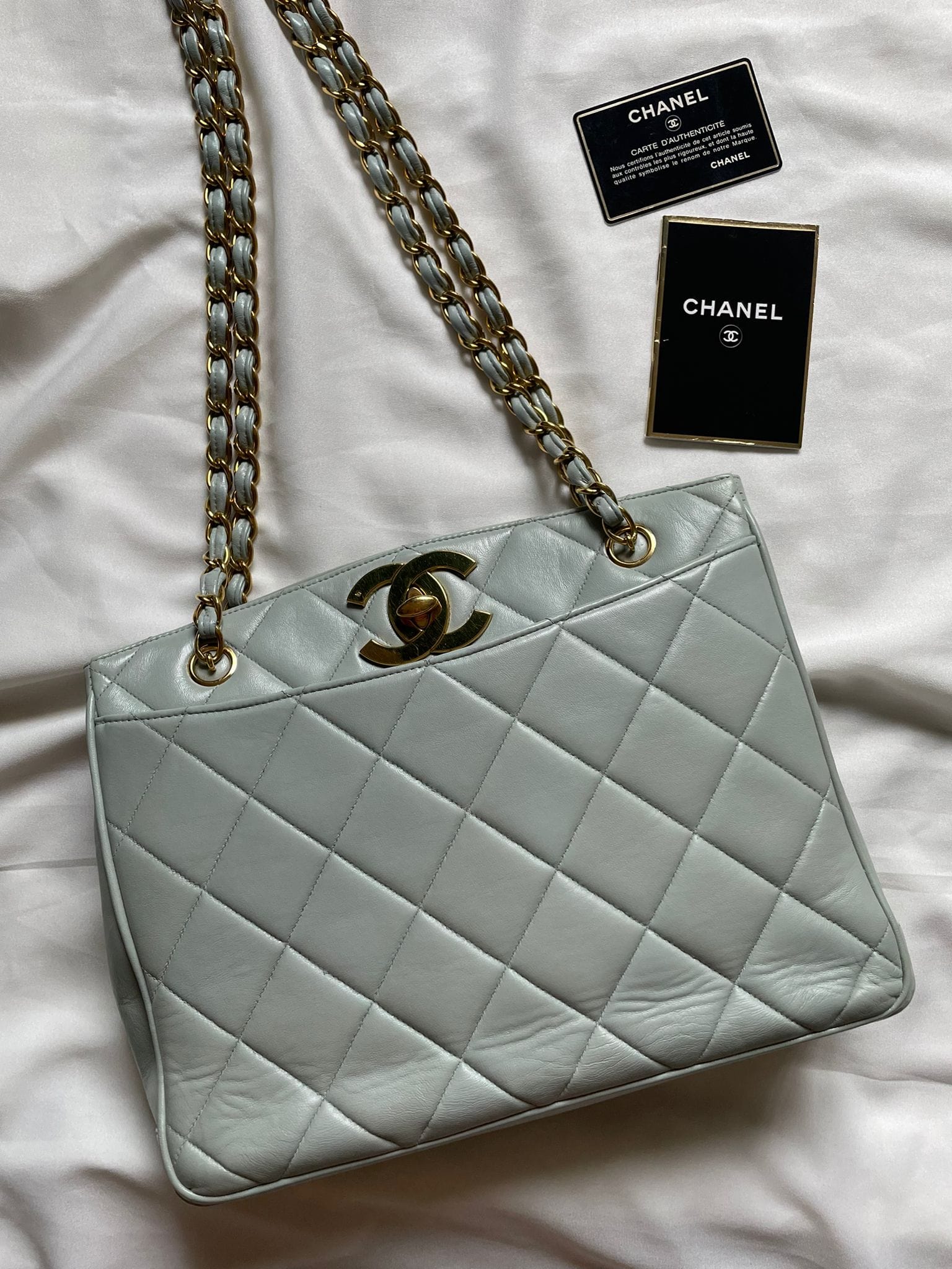 Chanel Chanel Baby Blue CC turnstile lock shoulder tote - AWL2254