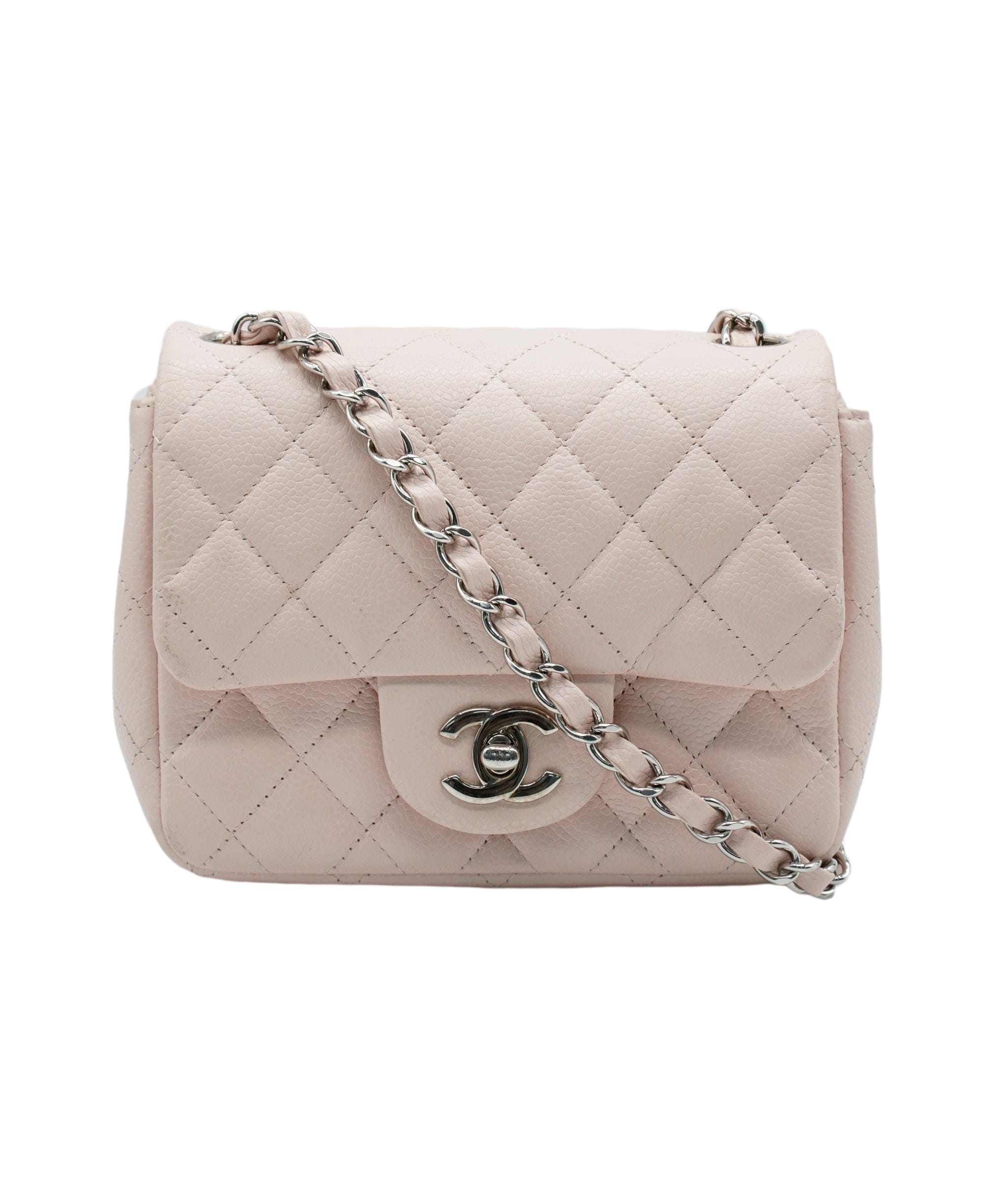 Chanel Chanel baby pink caviar square SHW  AVC1044