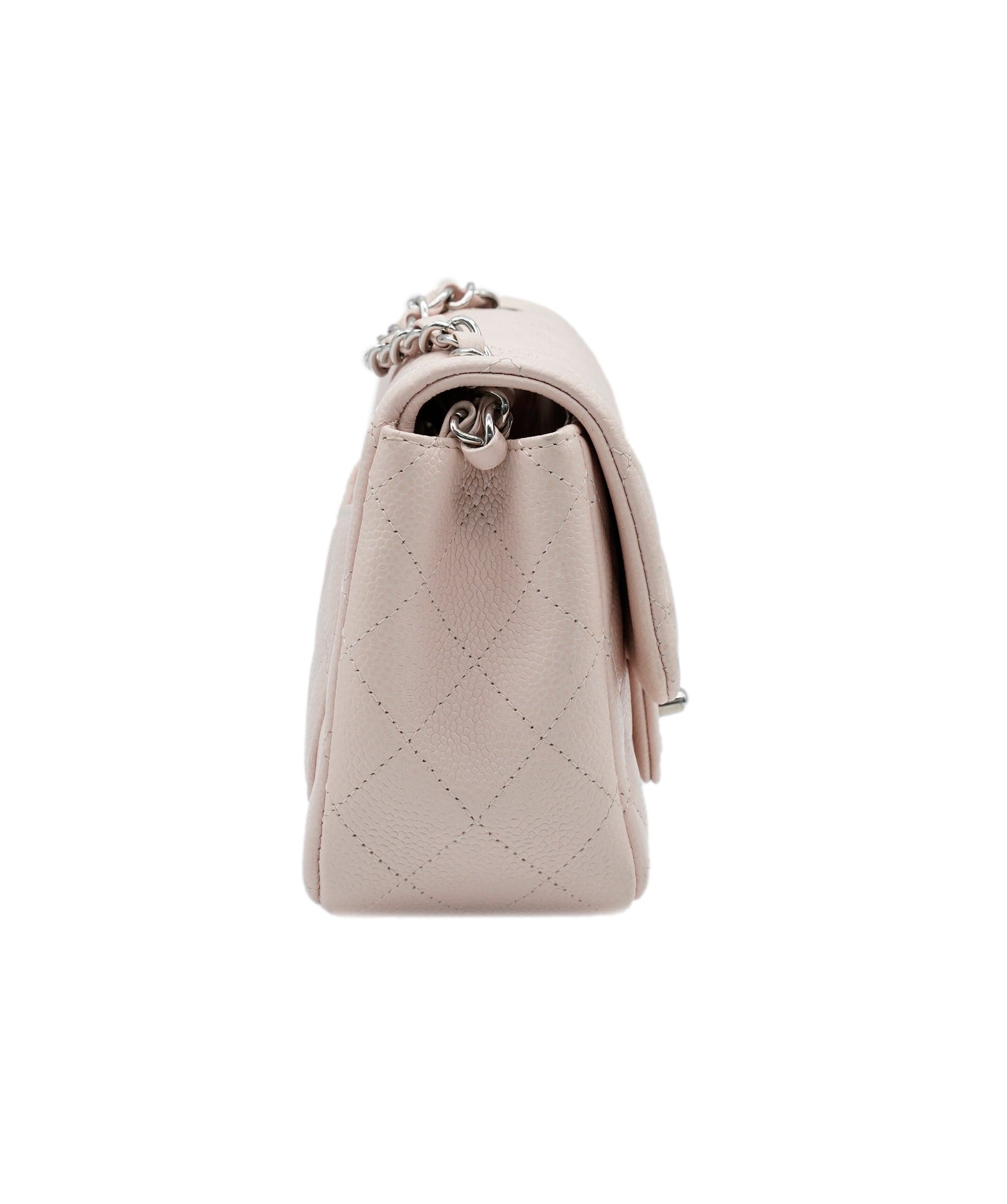 Chanel Chanel baby pink caviar square SHW  AVC1044