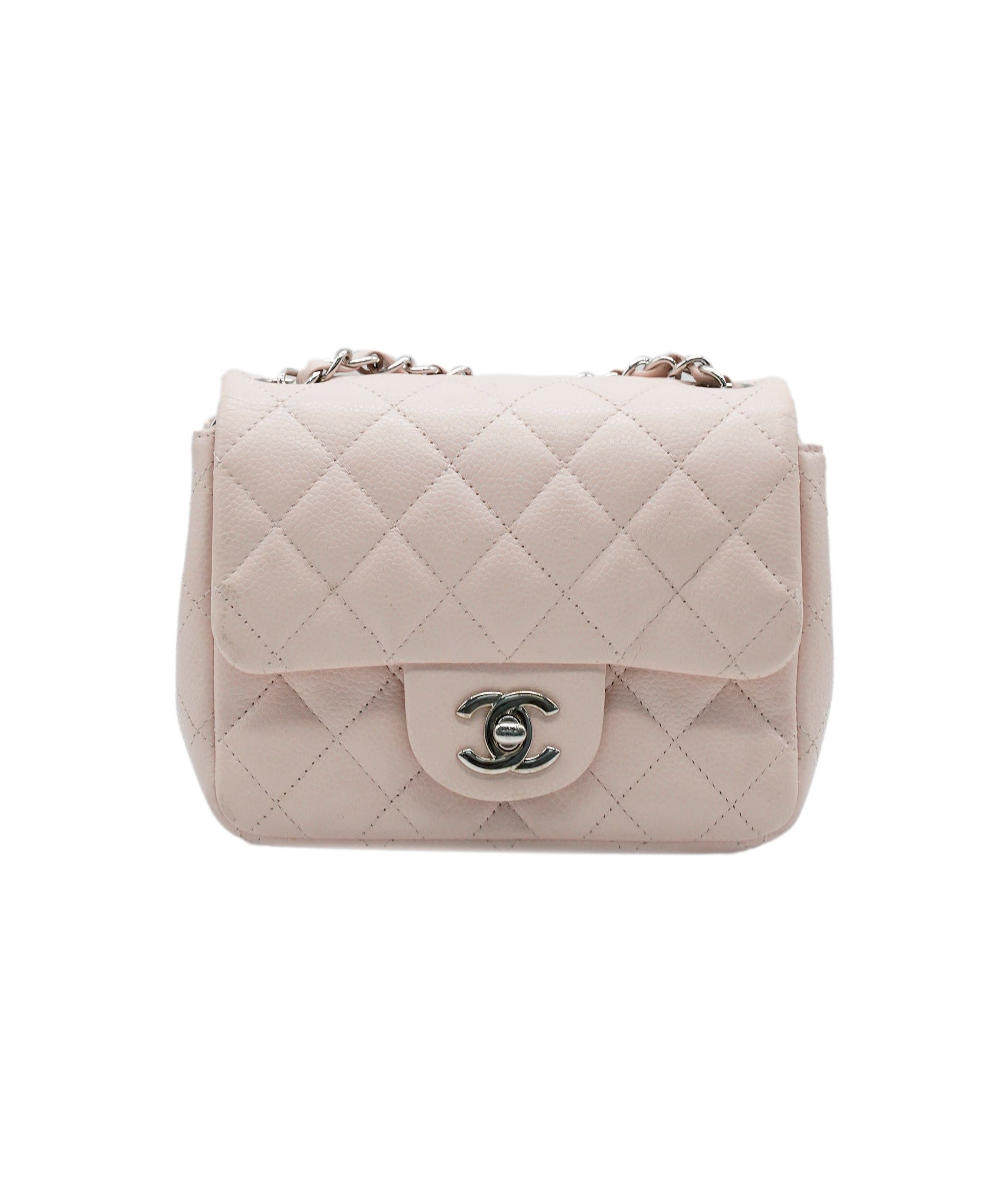 Chanel Chanel baby pink caviar square SHW  AVC1044