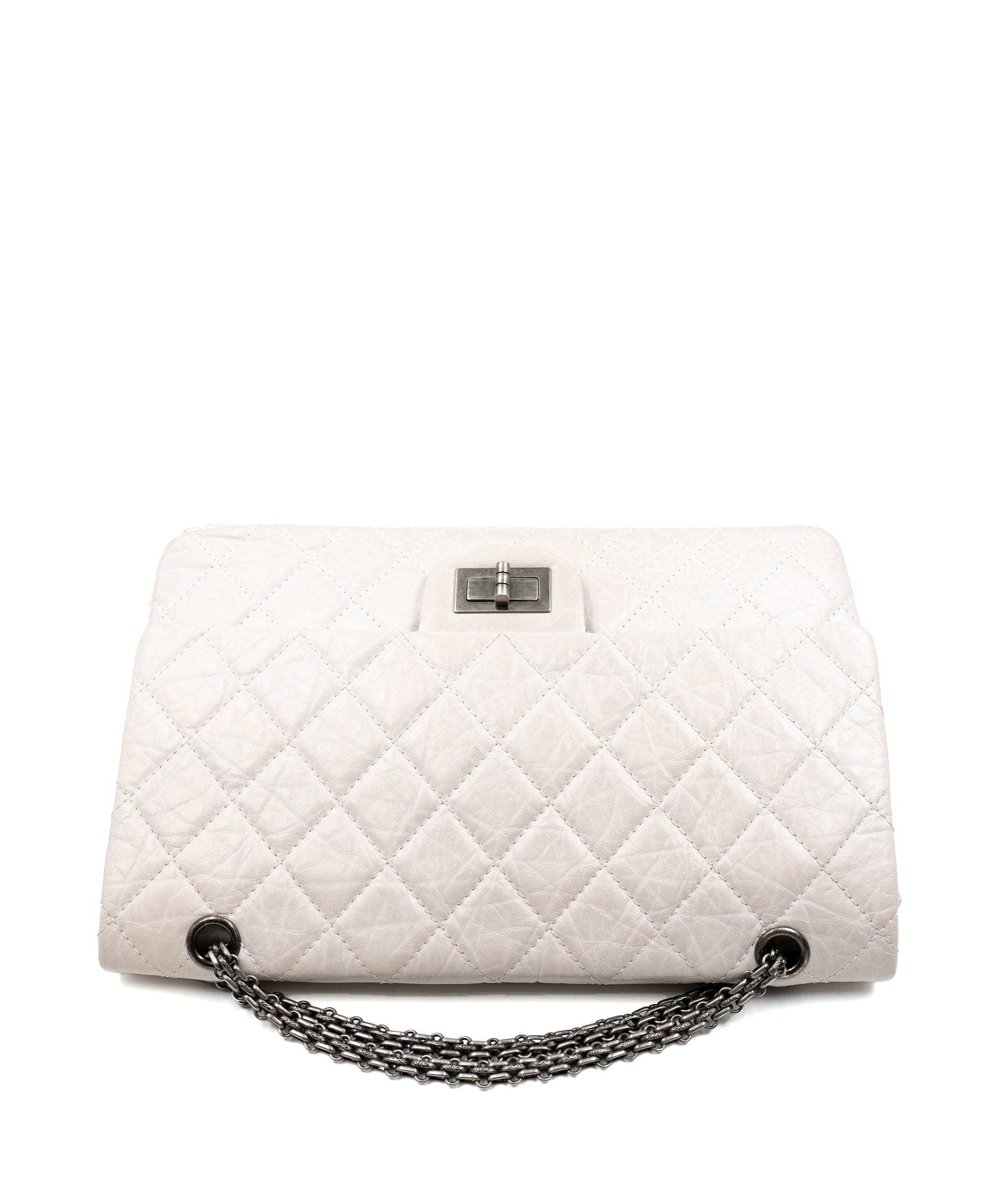 Chanel Chanel Bag 2.55 Reissue 13" Maxi in Light Grey Calf Leather Flap Bag AGC1227