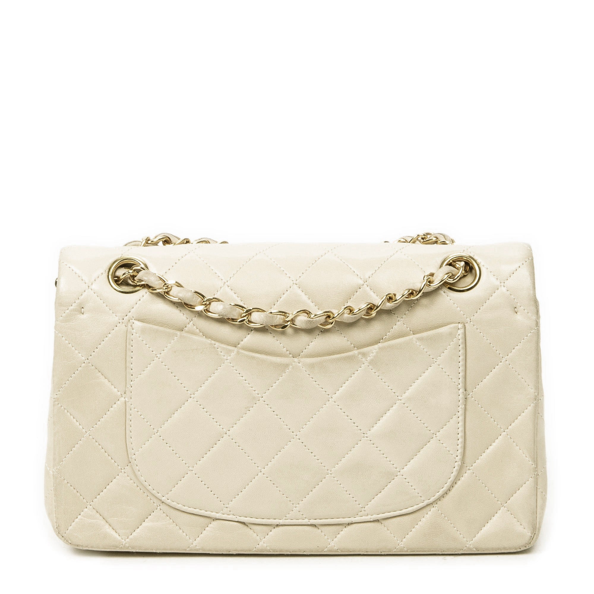 Chanel Chanel Beige 9" Small Classic Double Flap with GHW - AWC2186