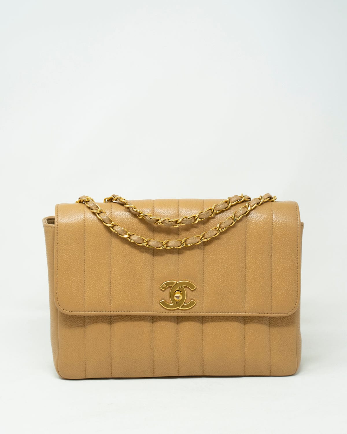 Chanel Chanel Beige Caviar Mademoiselle Medium Flap Bag - ASL2171