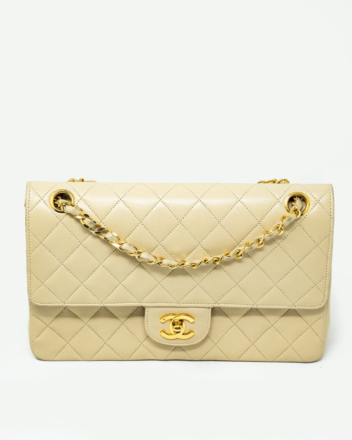 Chanel Chanel Beige Classic Double Medium Flap Bag - RJL1338