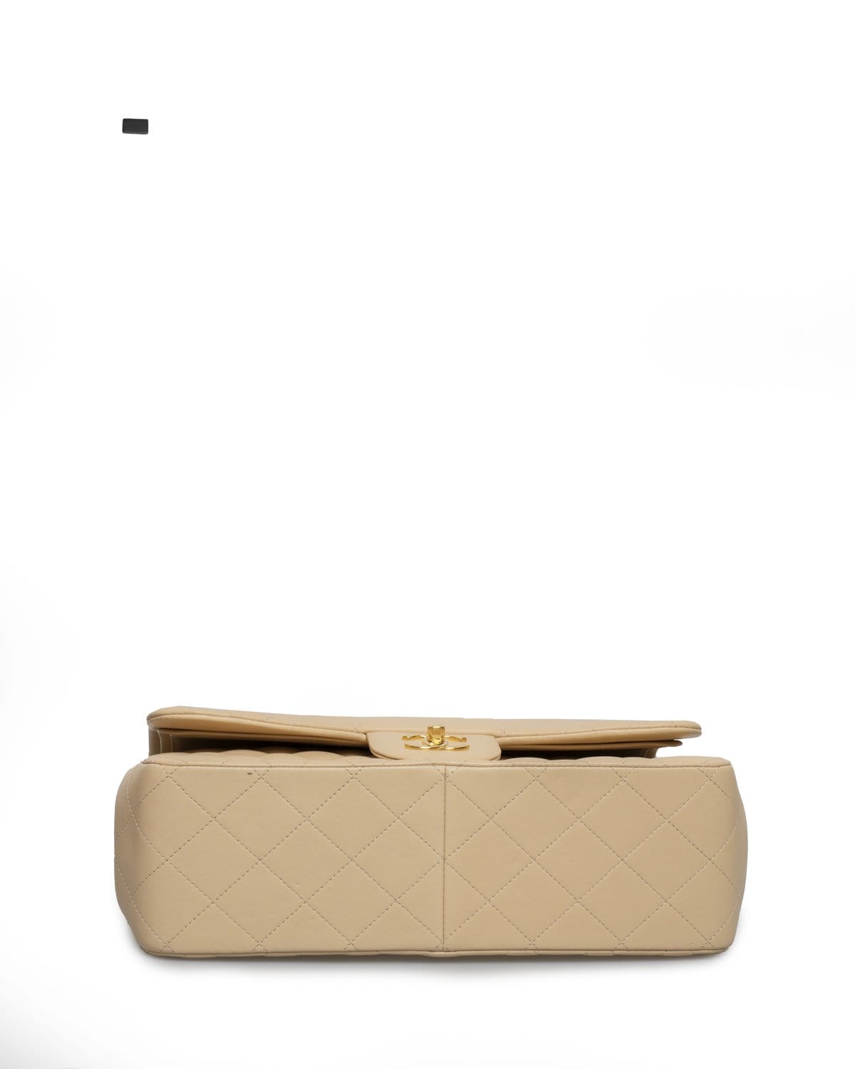 Chanel Chanel Beige Lambskin Jumbo Classic Flap Bag GHW - AGL1382