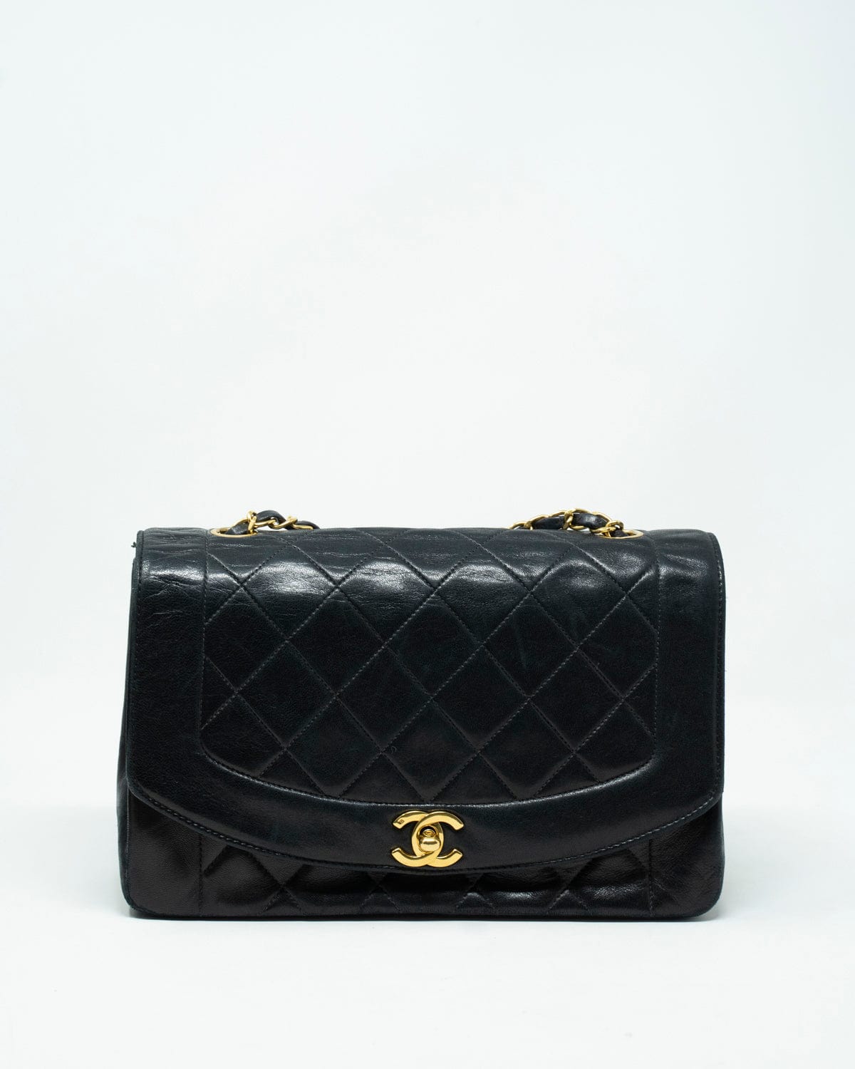 Chanel Chanel Black 10" Diana Flap Bag - AWL2523