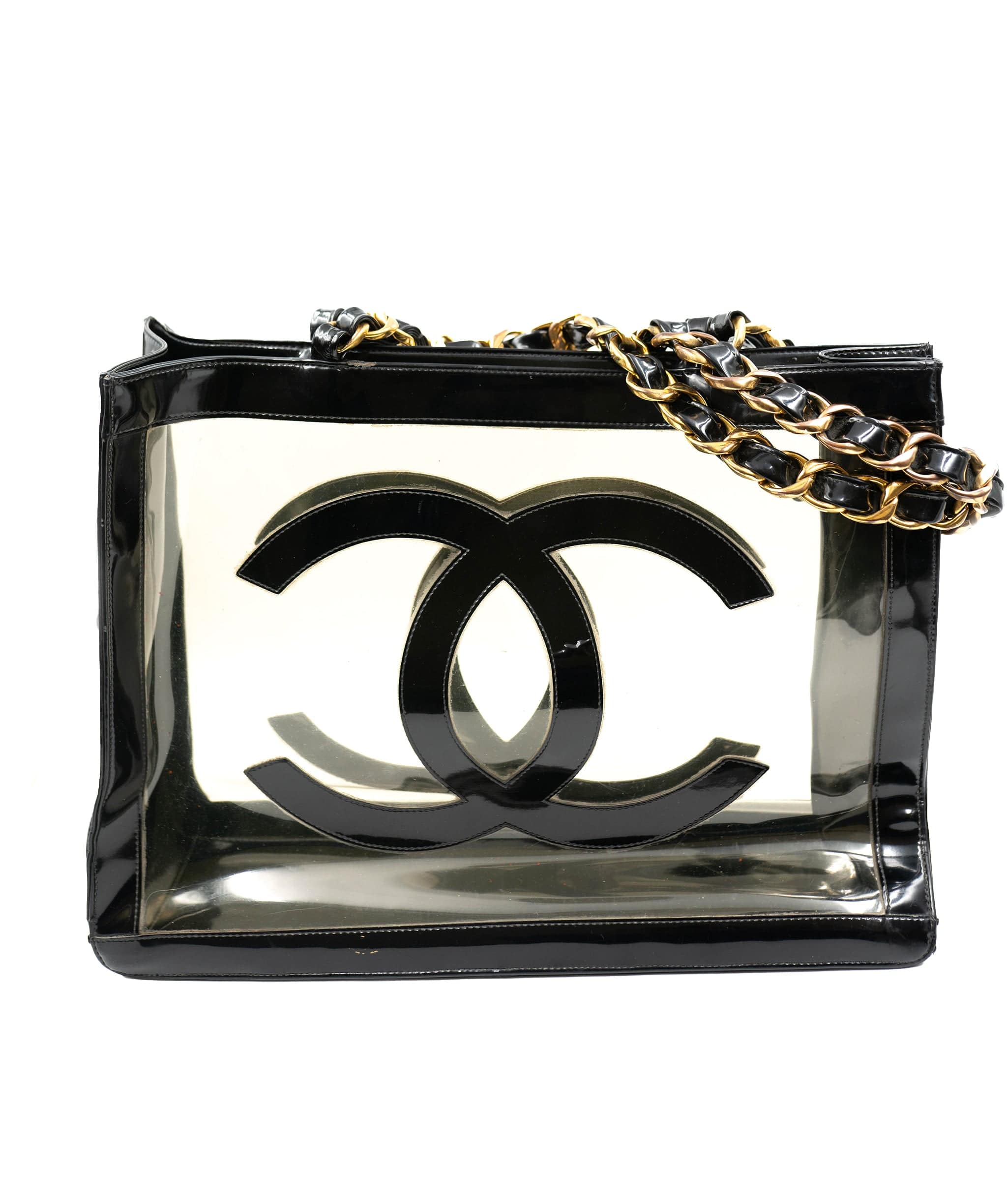 Chanel Chanel Black and Transparent Large Vinyl Shopper - AWL3505