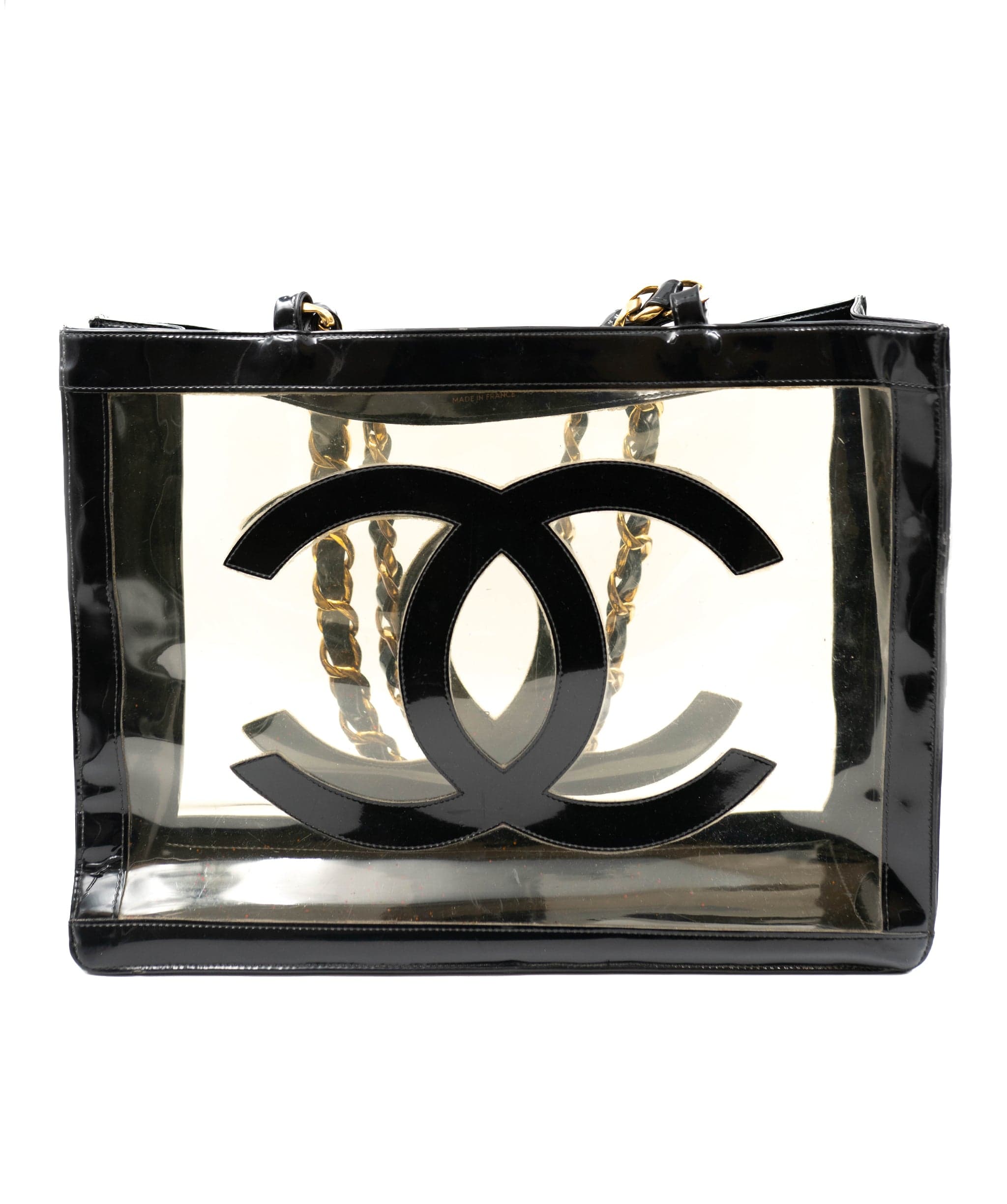 Chanel Chanel Black and Transparent Large Vinyl Shopper - AWL3505