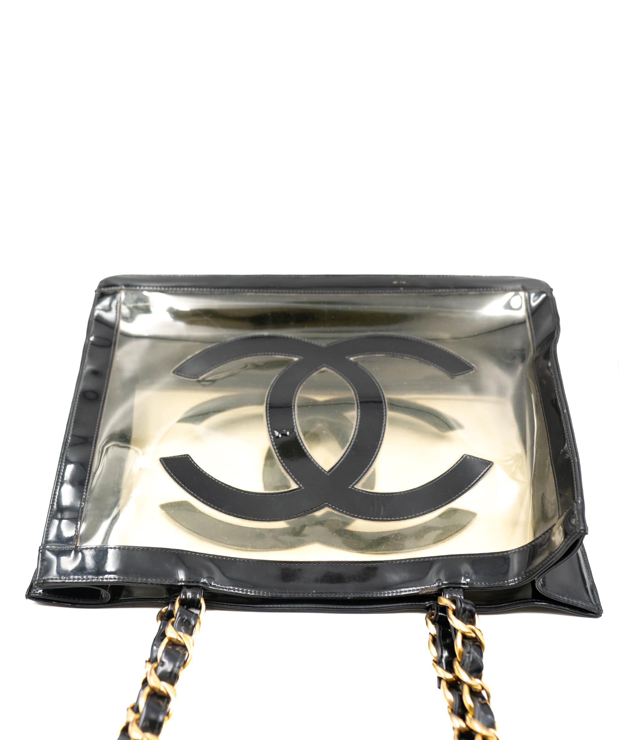 Chanel Chanel Black and Transparent Large Vinyl Shopper - AWL3505